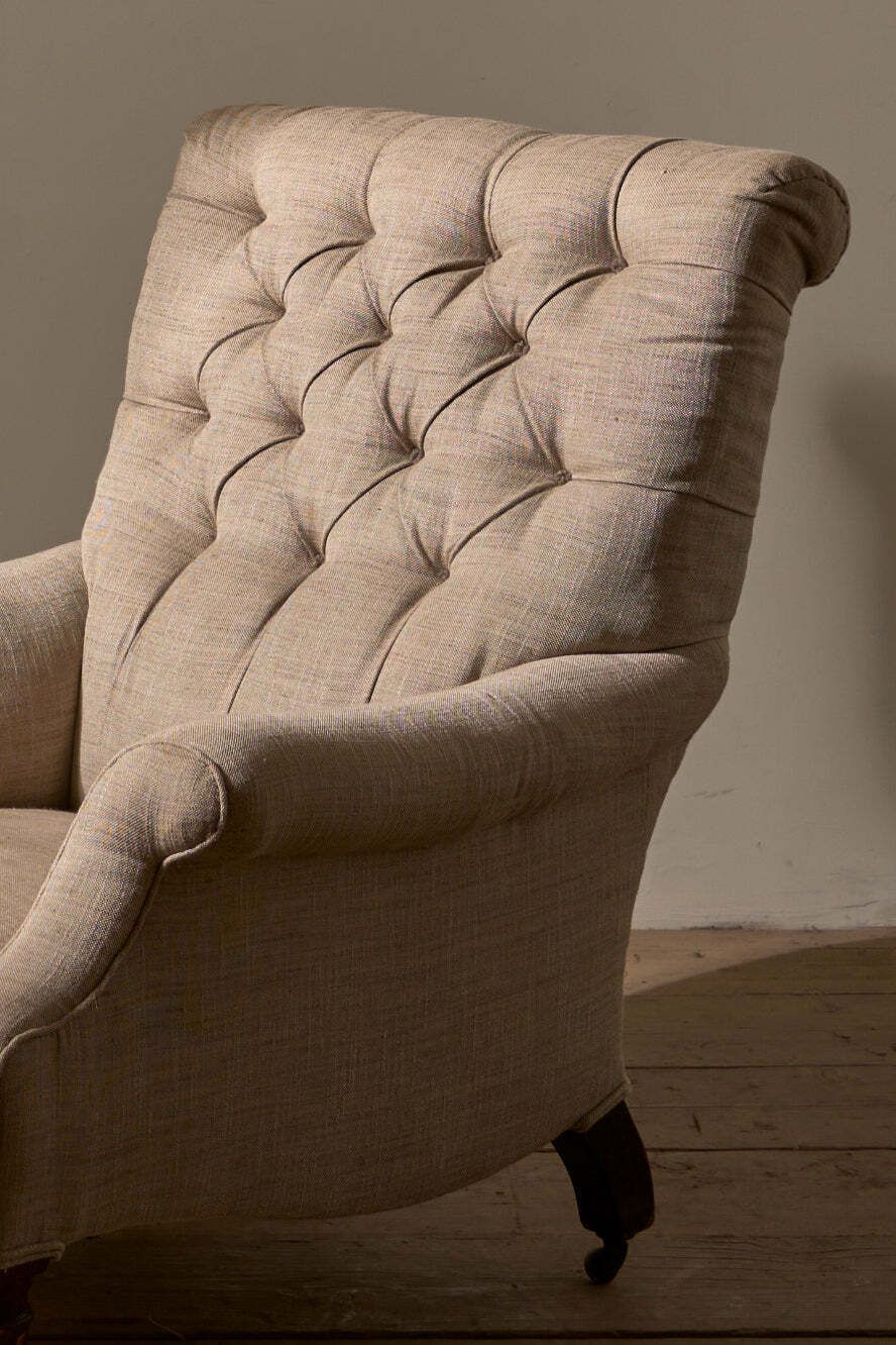 Victorian Country House Armchair With Shapely Sides photo for sale