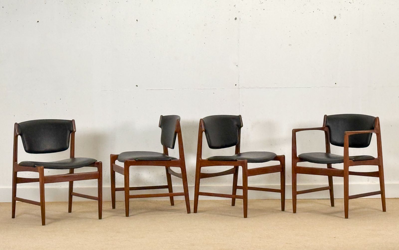 Set Of Four Danish Mid Century Teak Dining Chairs By Kofod Larsen For G Plan