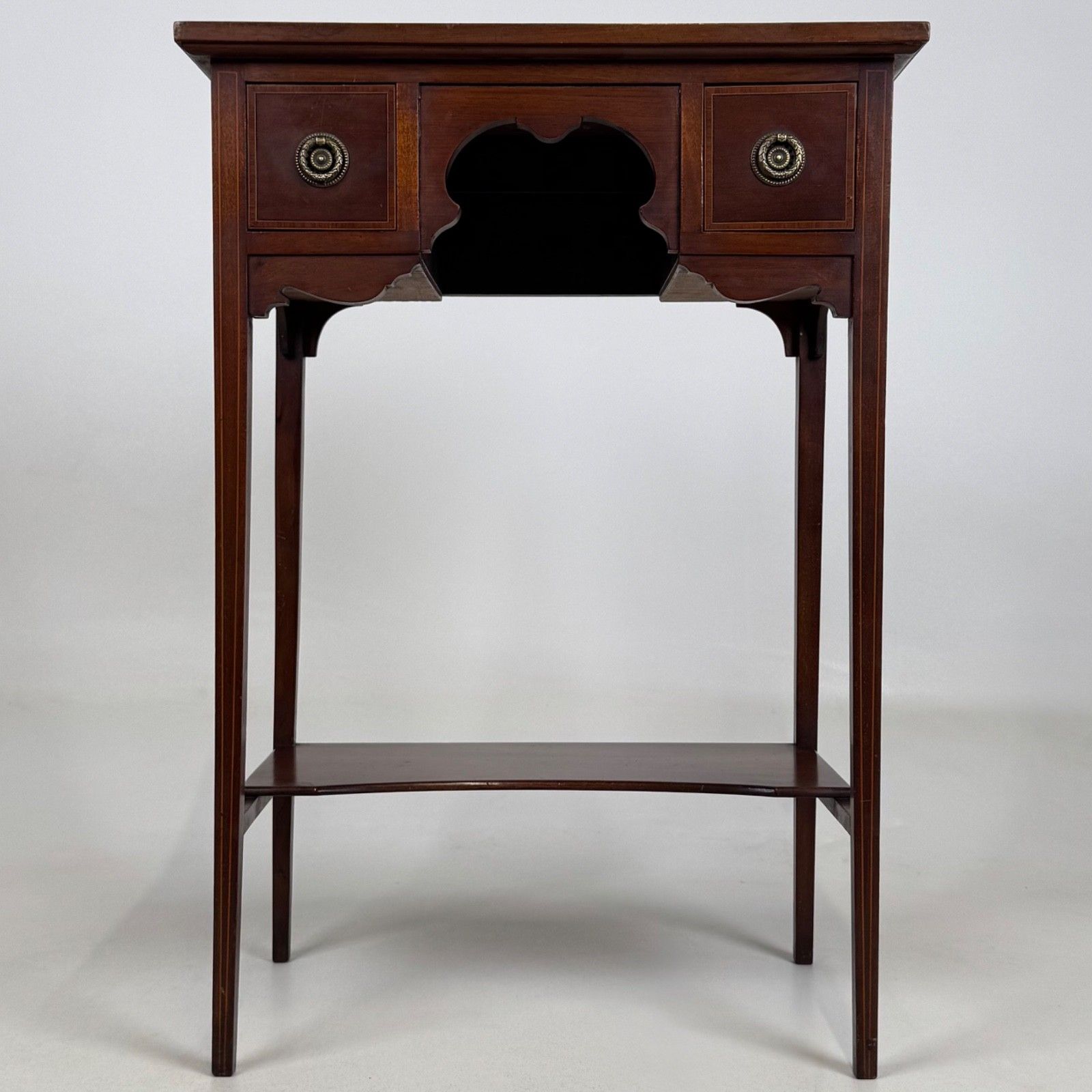 Antique 20th Century Edwardian Side Table In Mahogany ( Af 5789 )