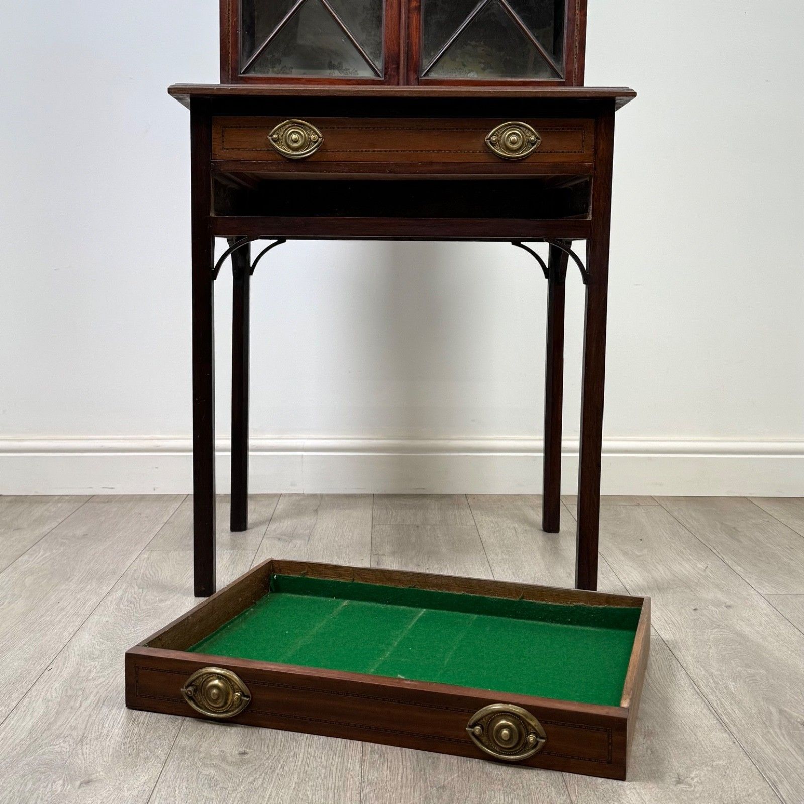 Furniture Antique 18th Century Georgian Display Cabinet In Mahogany ( Af 5809 ) photo