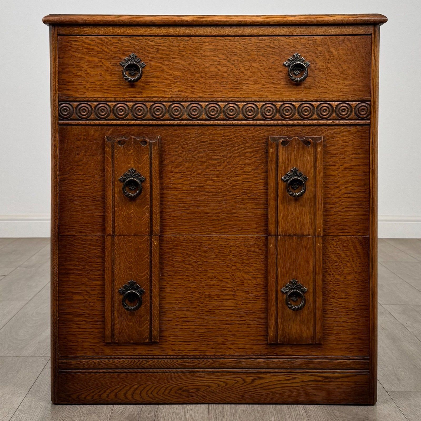 Antique 20th Century Edwardian Chest Of Drawers In Oak ( Af 5769 )