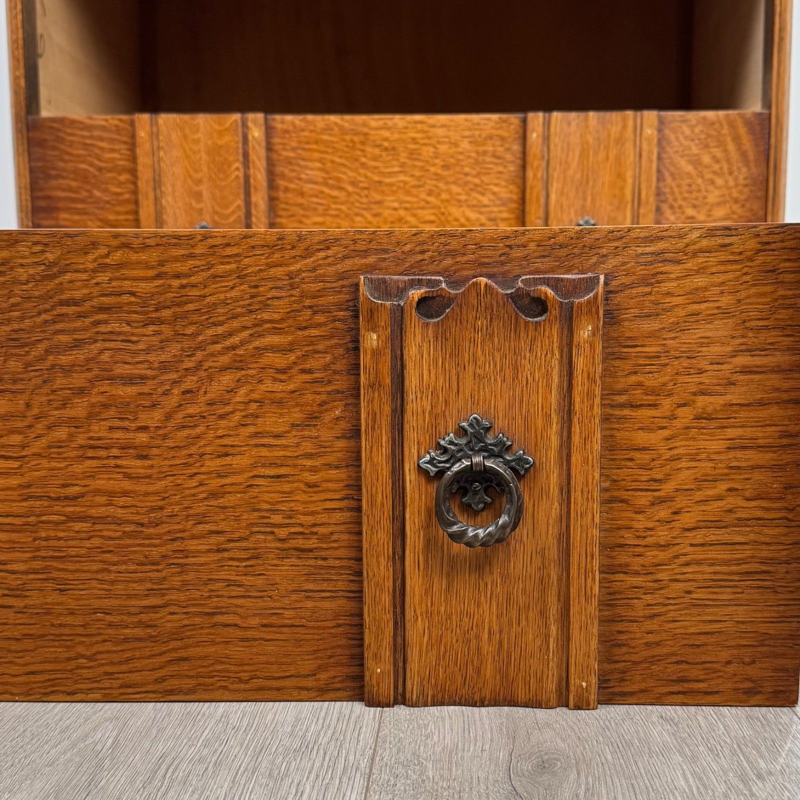 Furniture Antique 20th Century Edwardian Chest Of Drawers In Oak ( Af 5769 ) photo