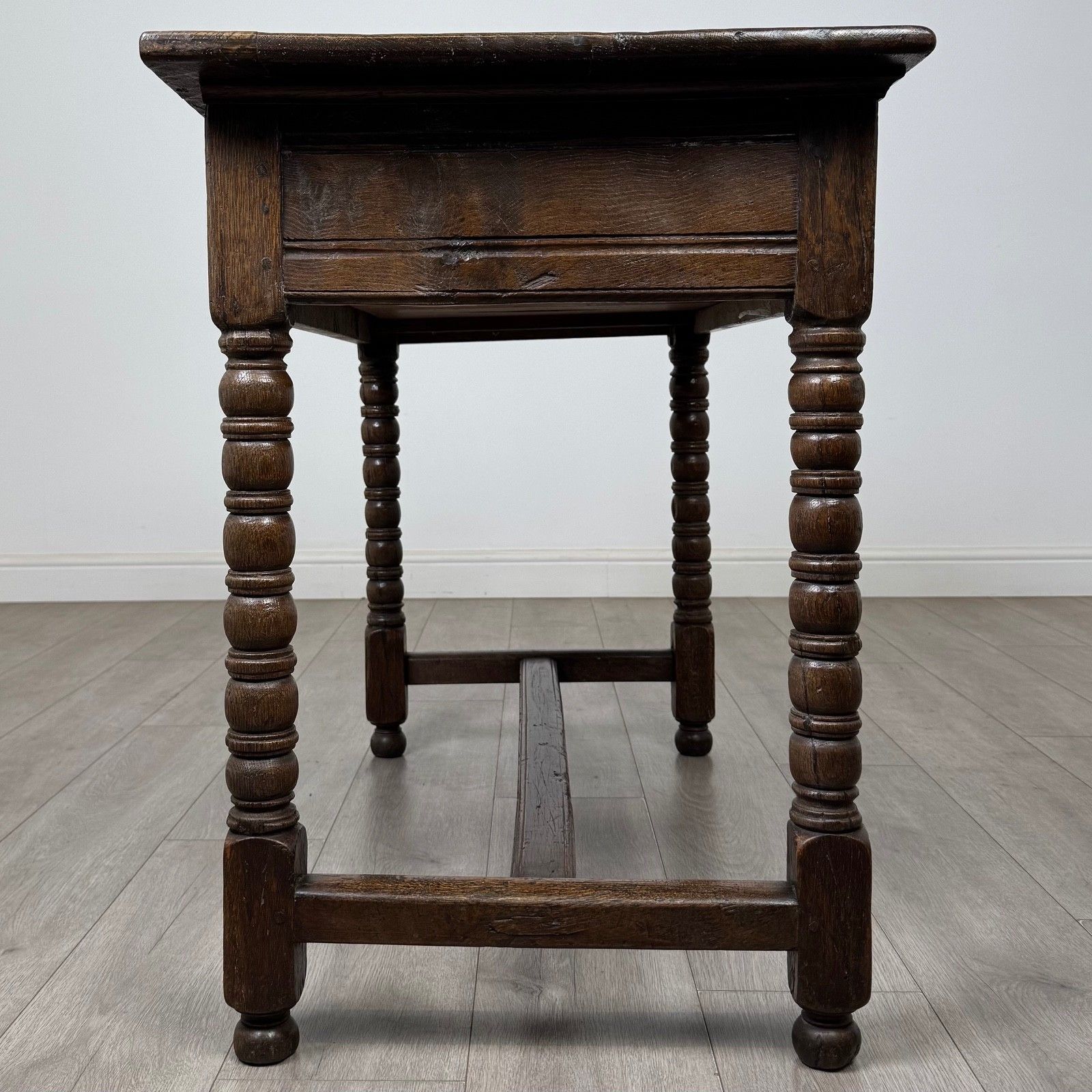 Antique 18th Century Georgian Bobbin Turned Writing Table In Oak ( Af 5757 ) photo buy