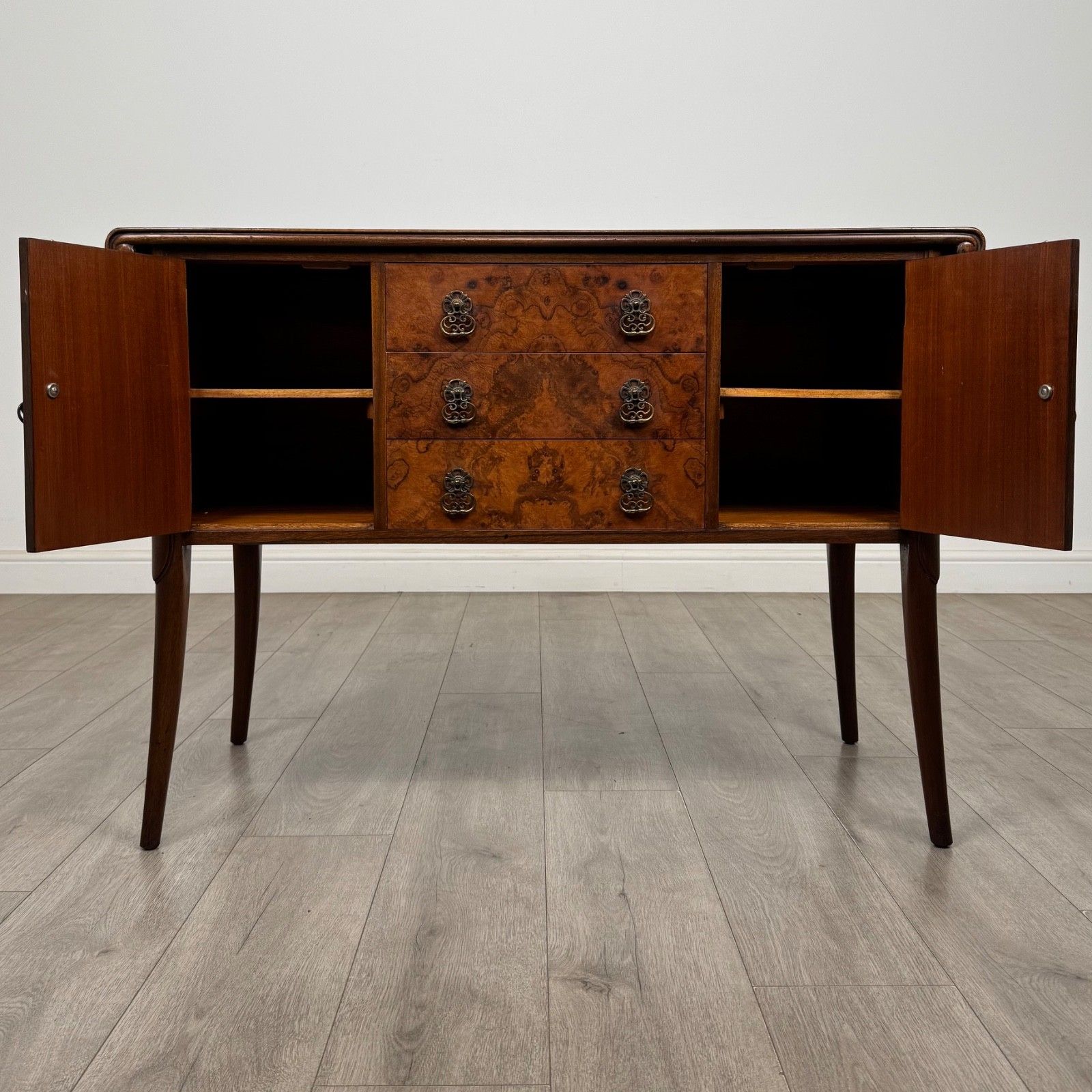 Antique 20th Century Edwardian Sideboard In Burr Walnut ( Af 5775 ) photo furniture