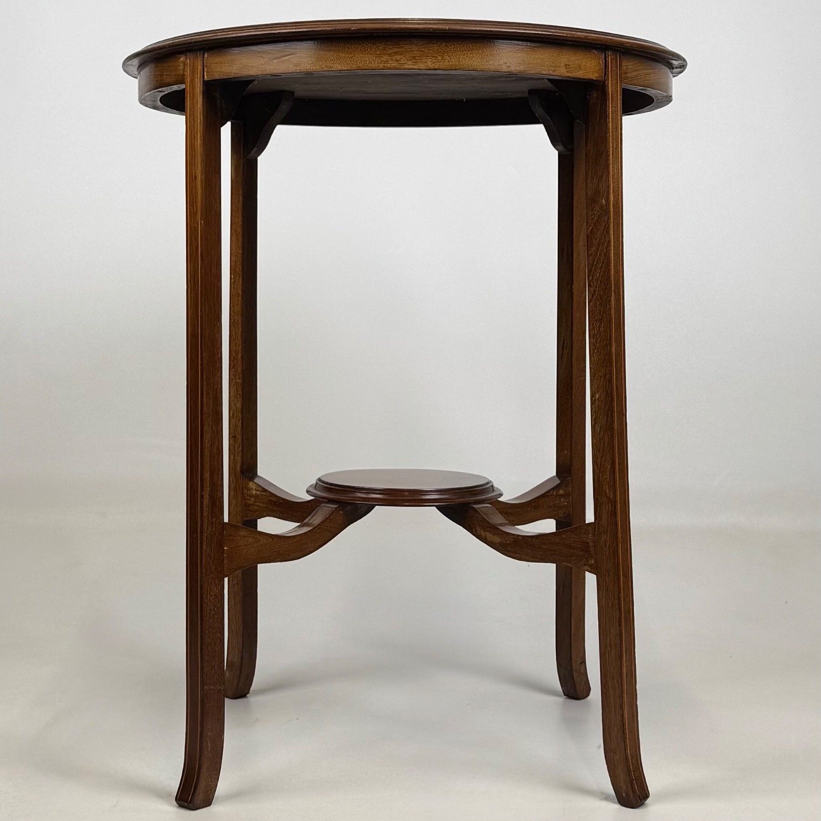 Antique 20th Century Round Edwardian Side Table In Mahogany ( Af 5784 ) photo for sale