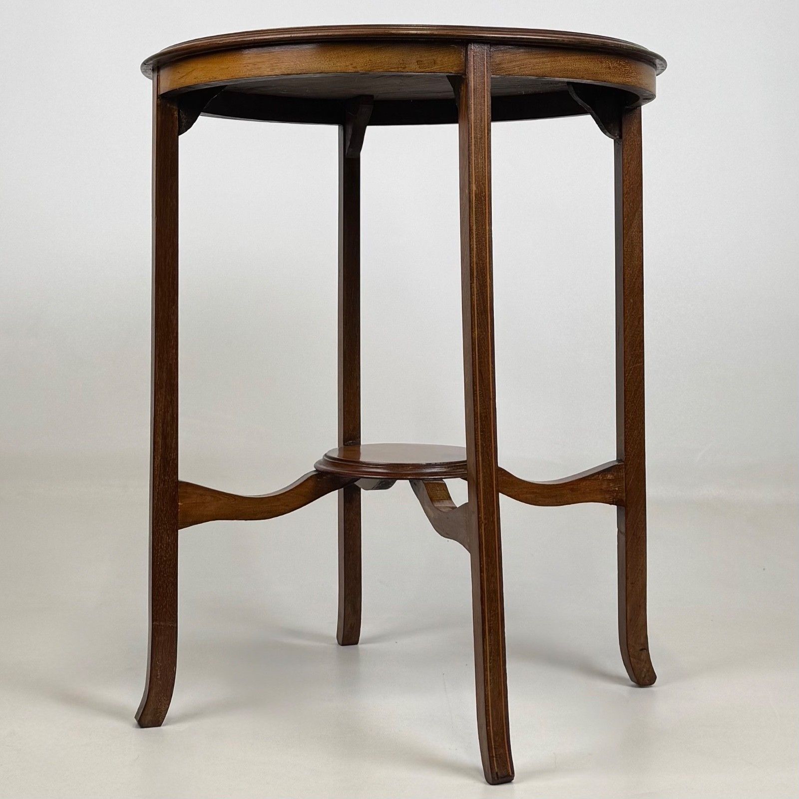 Antique 20th Century Round Edwardian Side Table In Mahogany ( Af 5784 ) photo Furniture