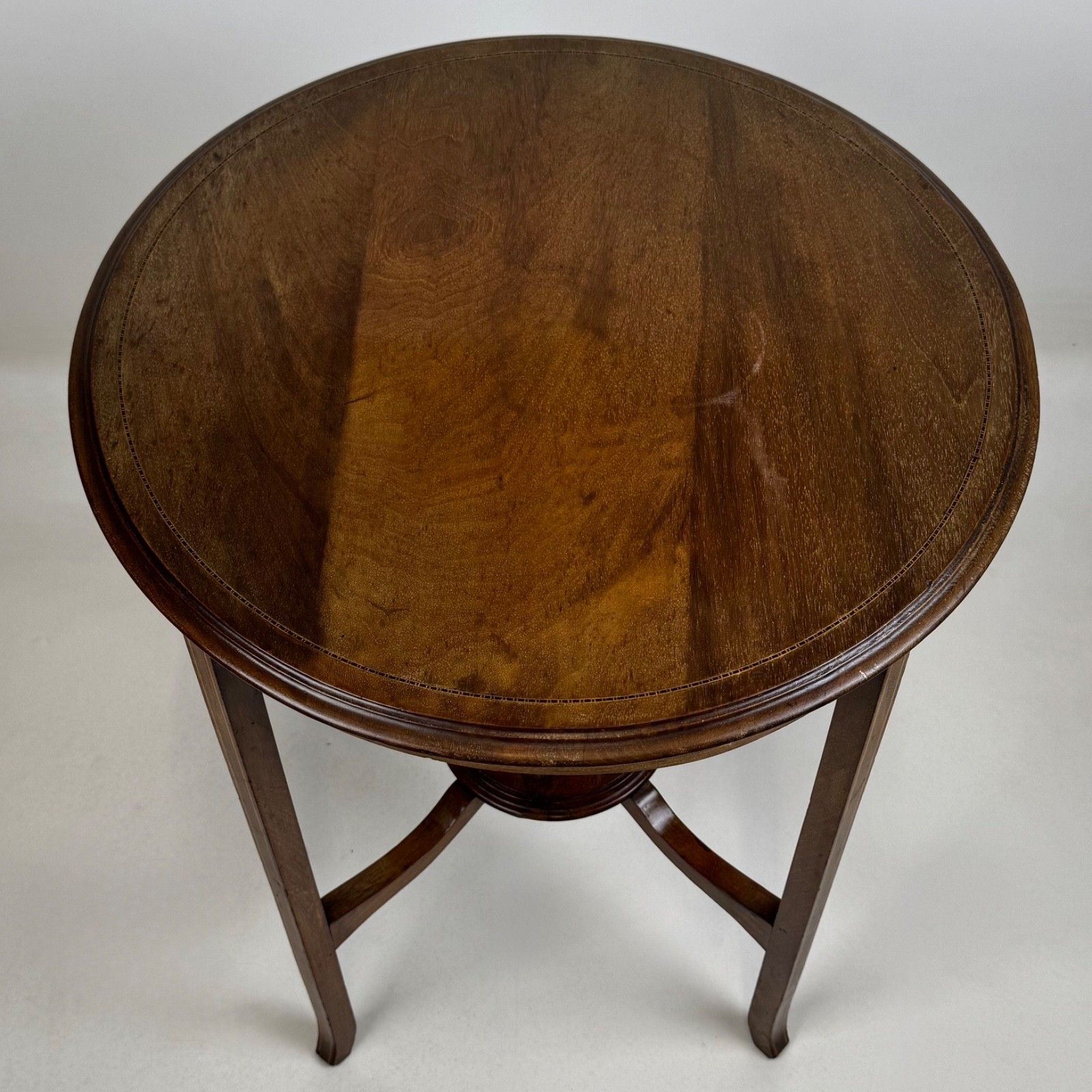 Antique 20th Century Round Edwardian Side Table In Mahogany ( Af 5784 ) photo buy