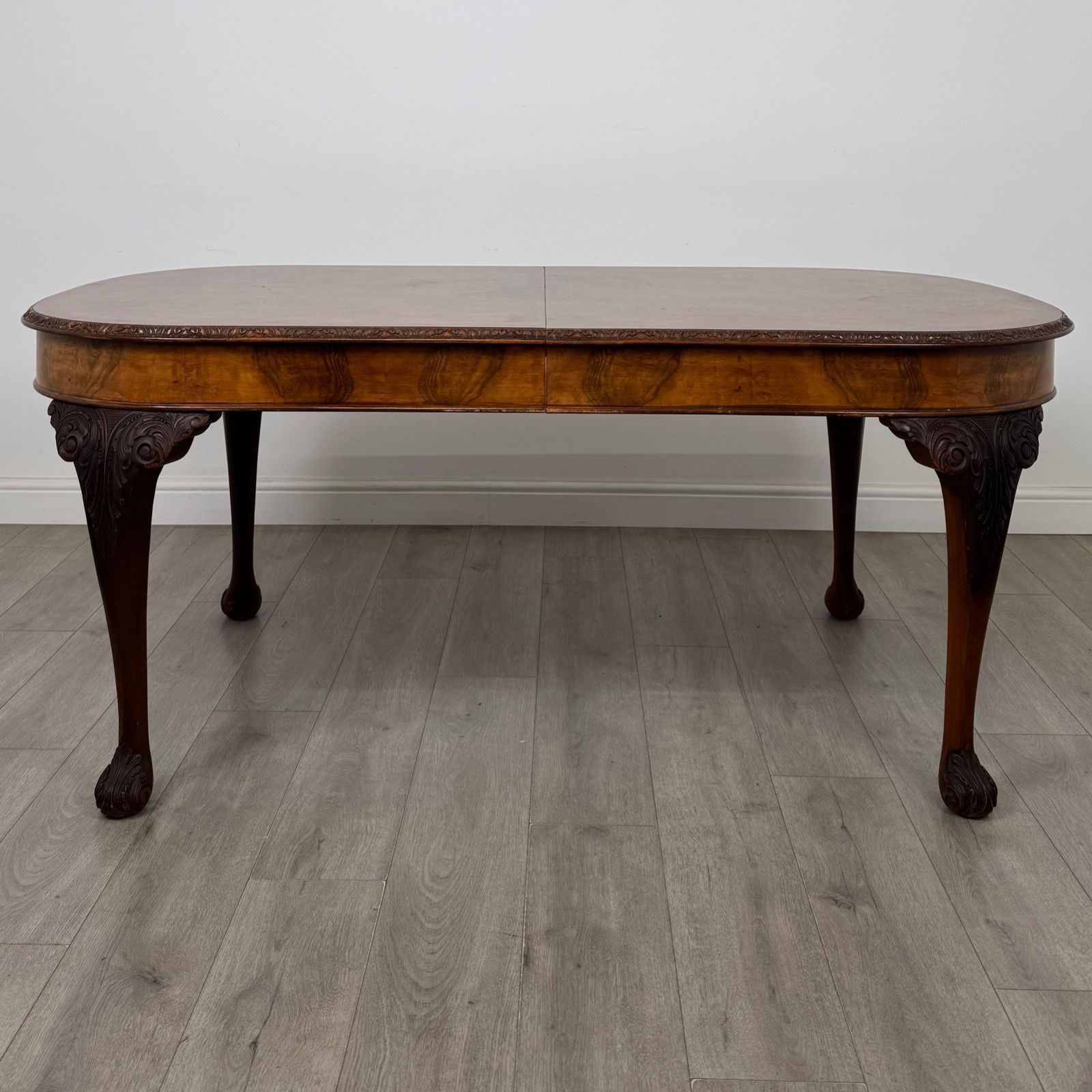 Antique 20th Century Edwardian Burr Walnut Dining Table ( Af 5810 ) photo furniture