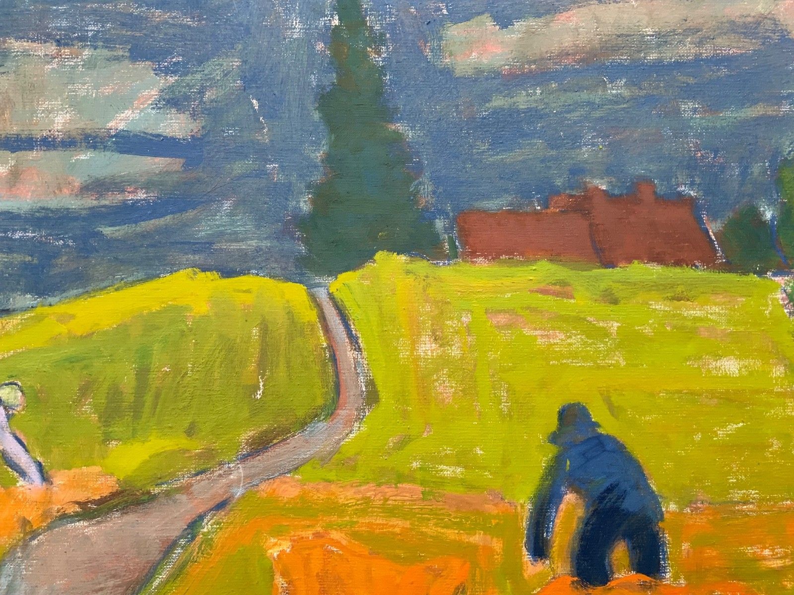 Svan Grandin (1906  1982) Vintage Painting Landscape, Signed, 62cm X 72cm photo 500.0