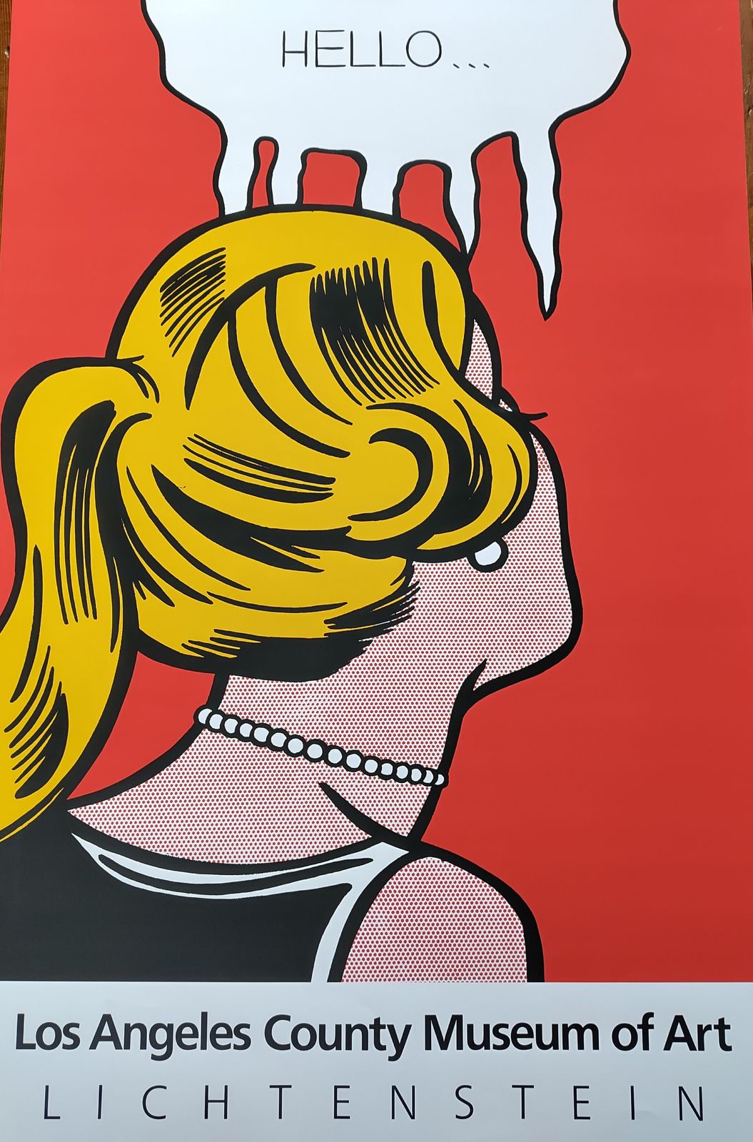 Rare 1987 Original Roy Lichtenstein 'Cold Shoulder' Los Angeles County Museum Of Art Poster (First Printing) photo furniture