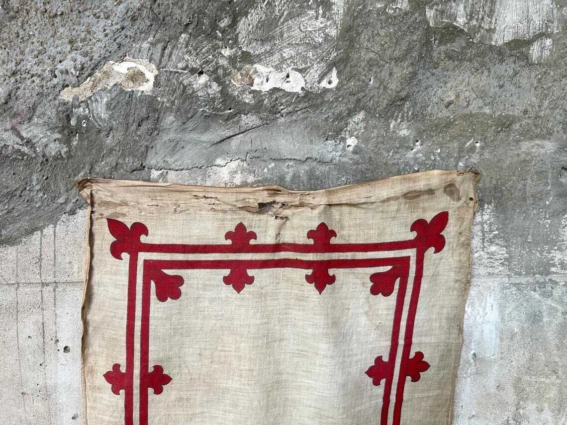 Vintage Royal Banner Of Scotland Rampant Lion Flag photo for sale