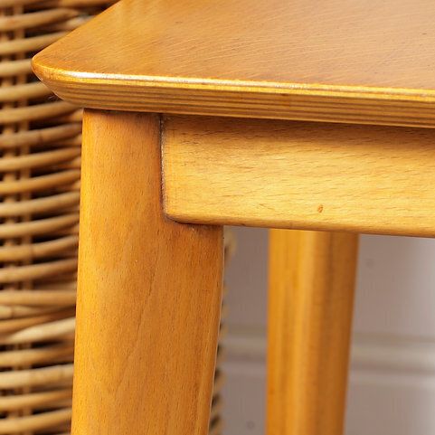 Pair Of Mid Century Honey Oak Homeworthy Stools / Stands photo Furniture