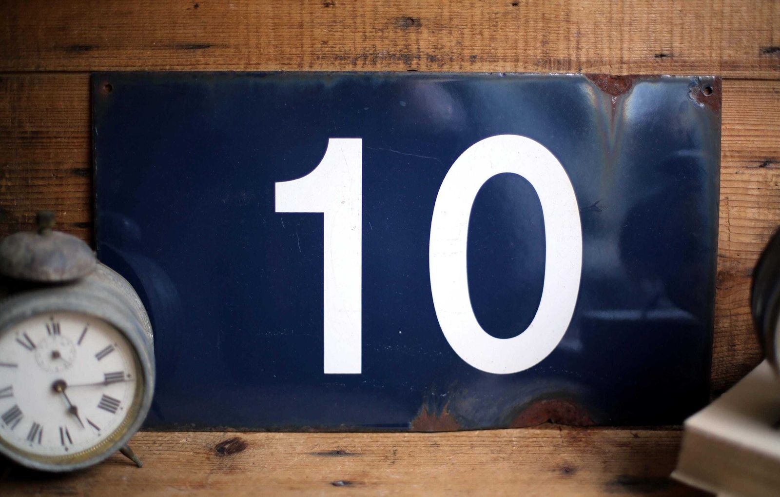 Sncf Enamel Number 10 Large French House Number Ten Blue Metal Wall Plaque Sign photo furniture