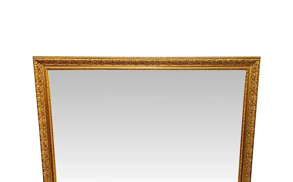 A Very Fine And Unusual 19th Century Large Giltwood Overmantel Mirror Of Simple Design photo furniture