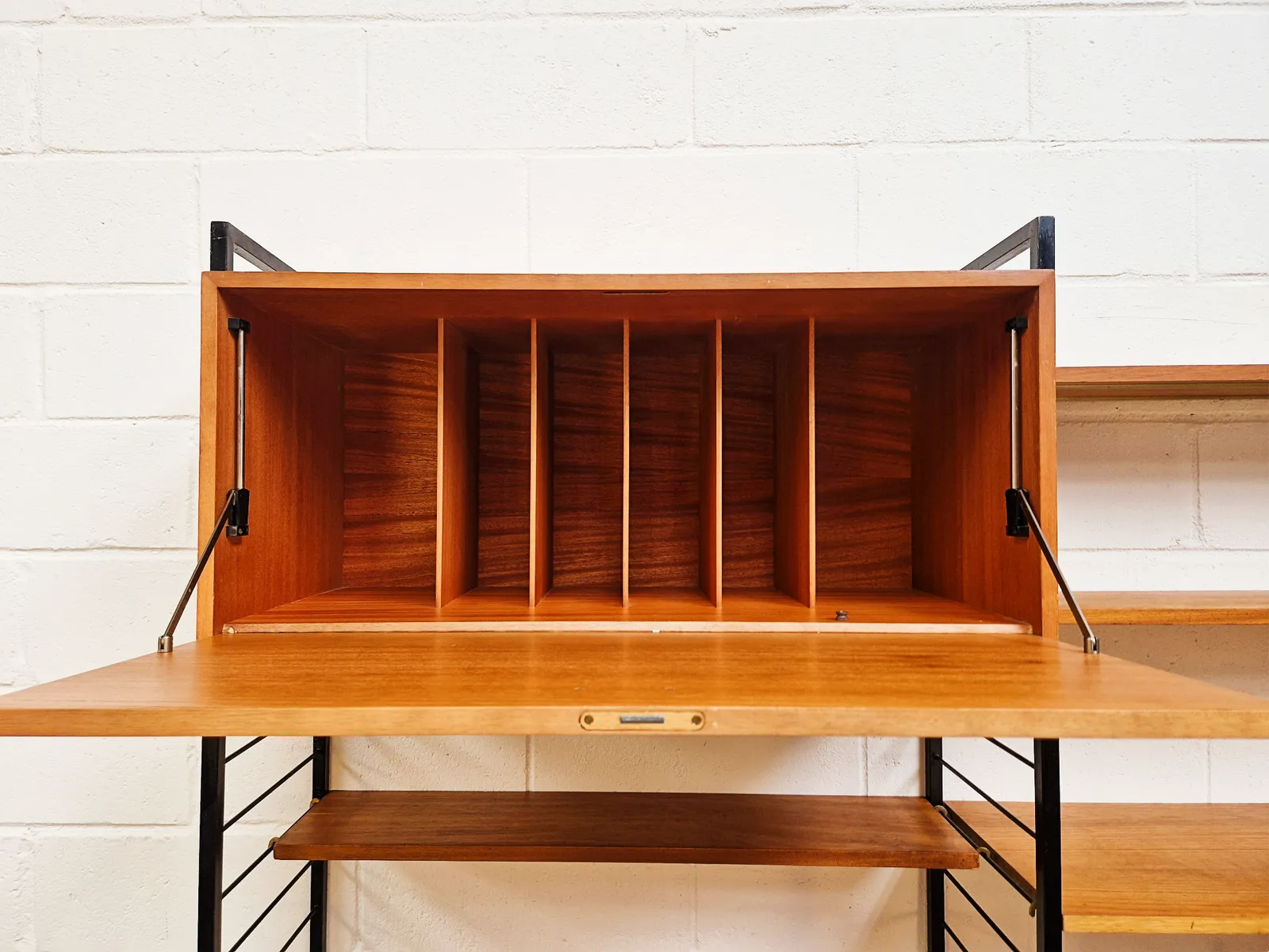 Staples Ladderax Vintage 1960s Mid Century 3 Bay Danish Design Cabinet Sideboard Shelf System Pg099 photo buy