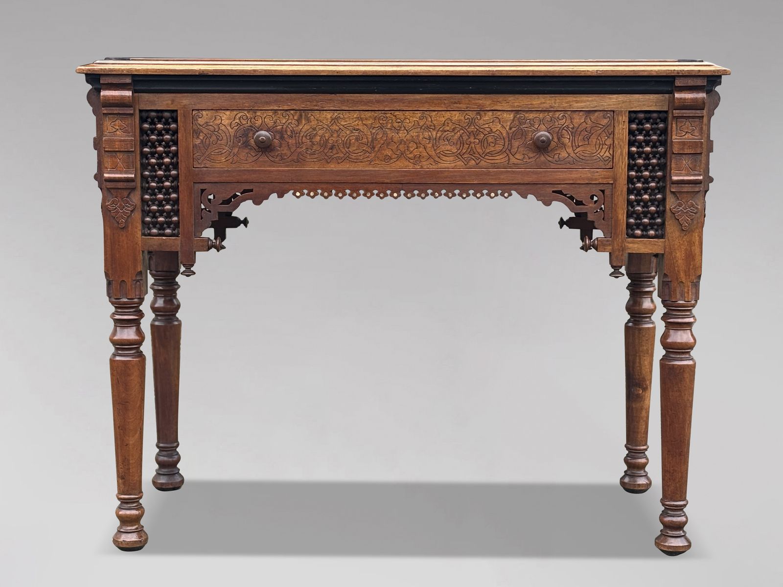 19th Century Aesthetic Movement Moorish Walnut & Inlay Table photo for sale