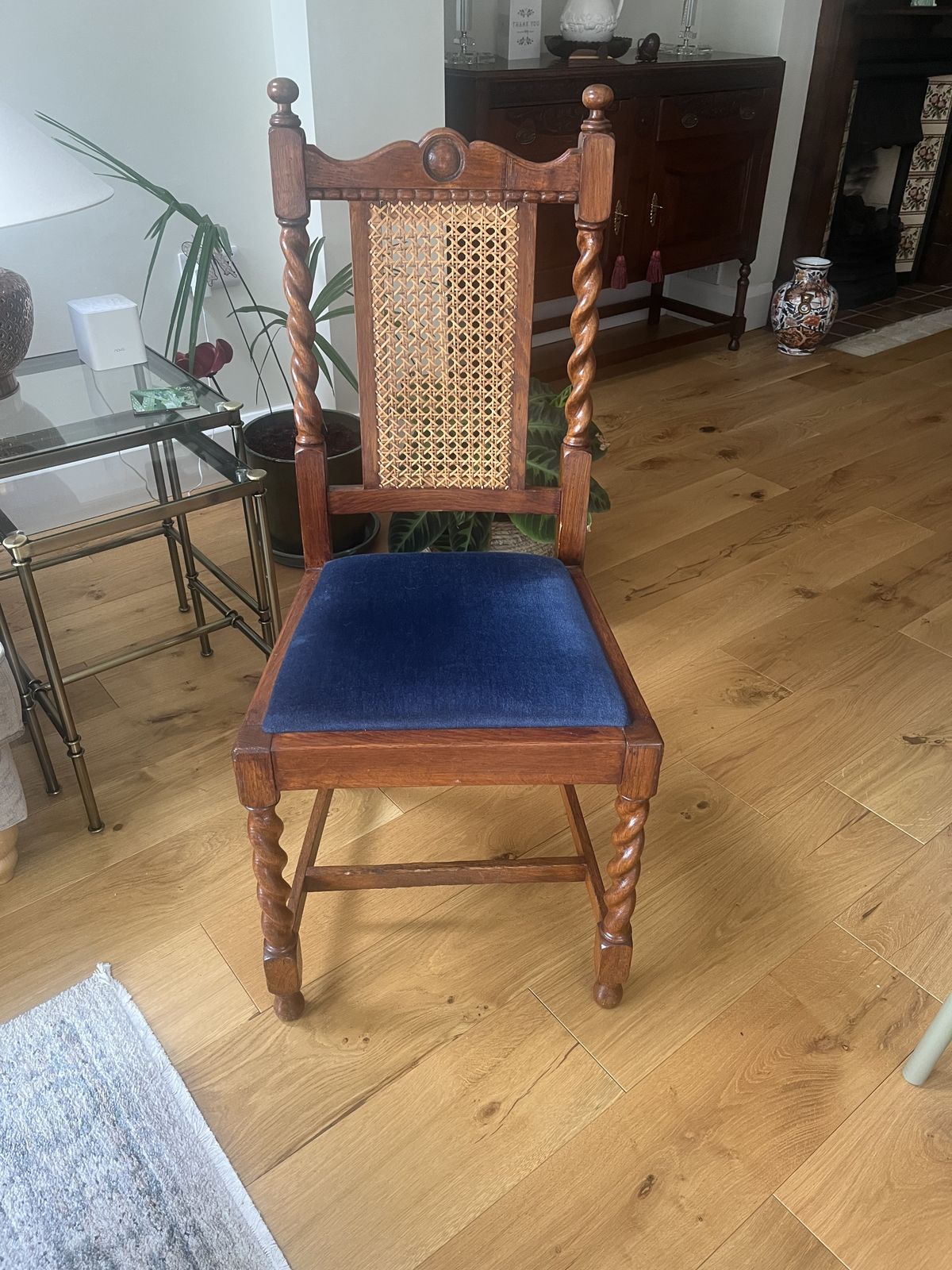 Set Of Six 1920’s Barley Twist Dining Chairs photo furniture