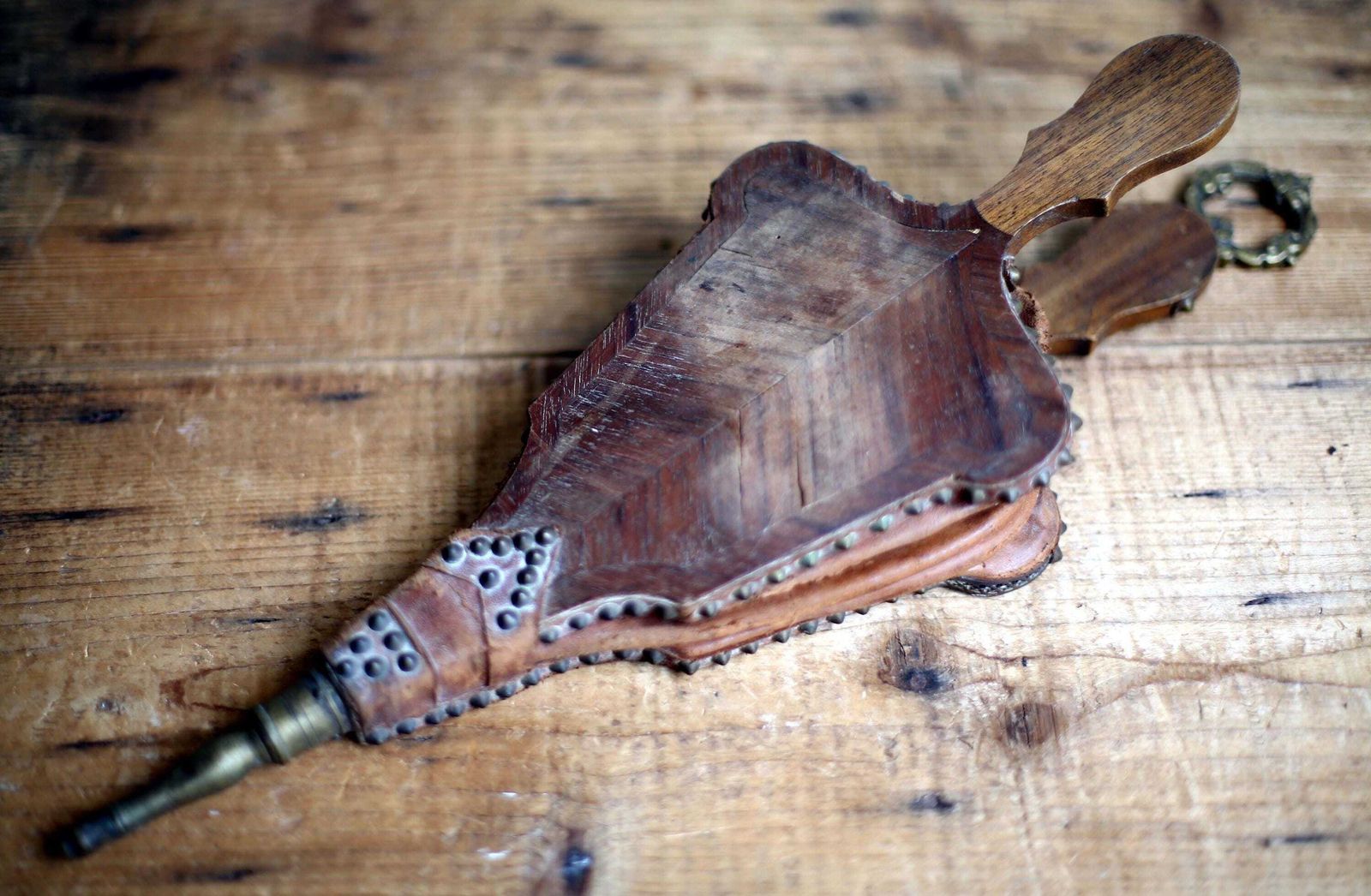 photo for sale Antique French Bronze Companion Set Rococo Claw Feet Fireside Hearth Tools Fire Irons