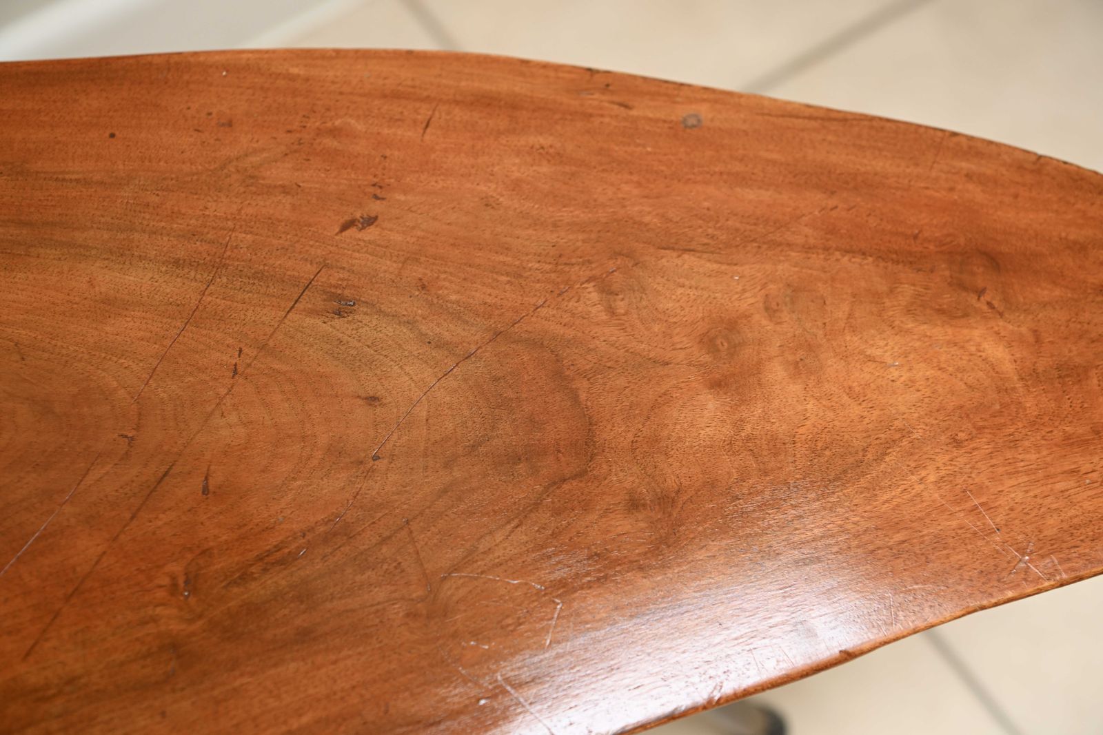 photo furniture Mid Century Freeform Live Edge Tripod Coffee Table In The Manner Of Carl Auböck, C.1950s/60s