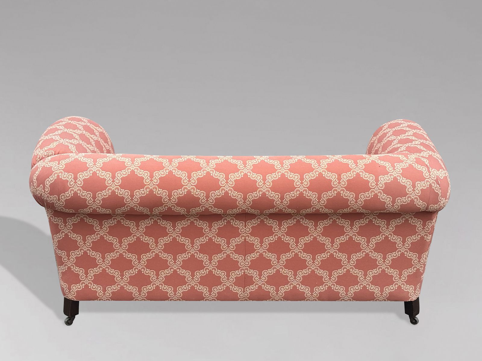 19th Century Victorian Period Upholstered Drop End Chesterfield Sofa photo vintage
