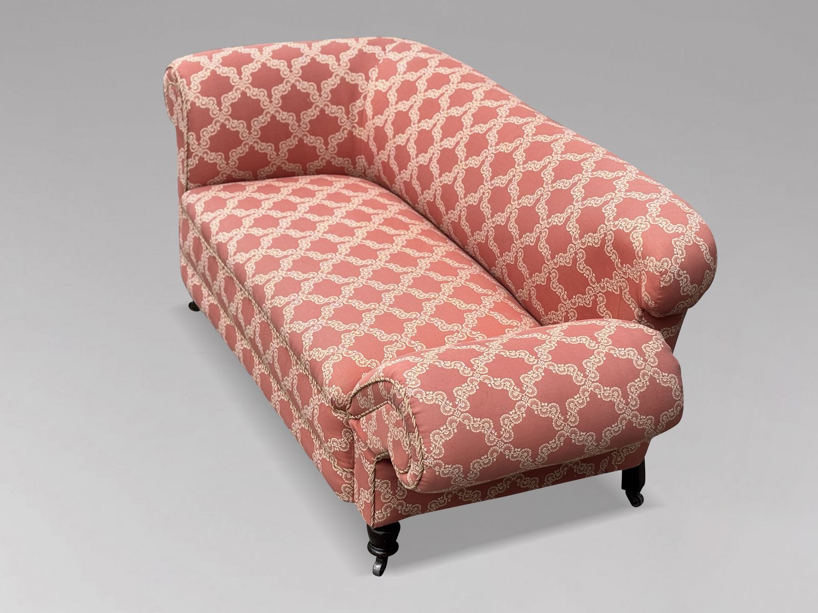 photo furniture 19th Century Victorian Period Upholstered Drop End Chesterfield Sofa