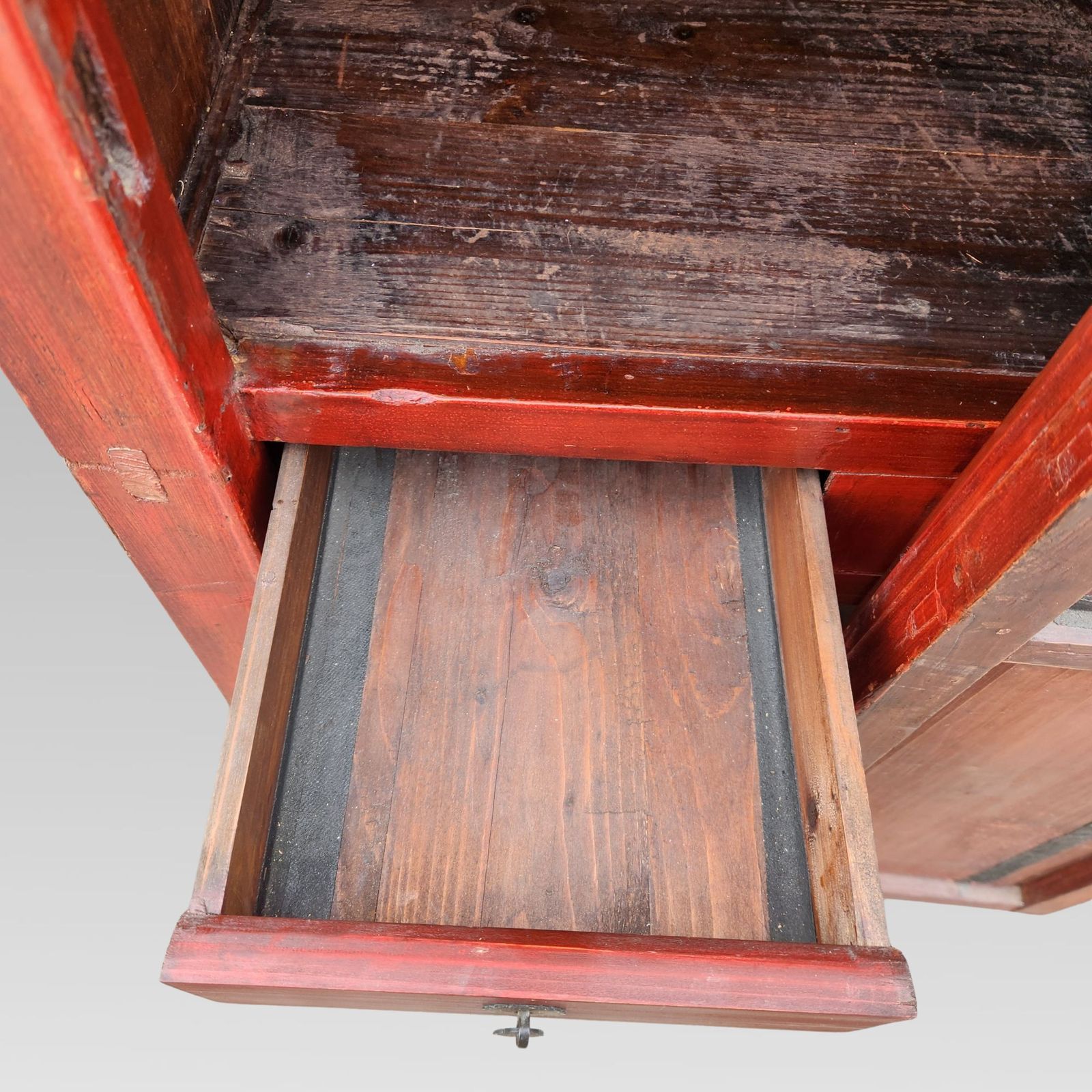 Exceptional Chinese Chinoiserie Oriental Red Marriage Cabinet photo vintage
