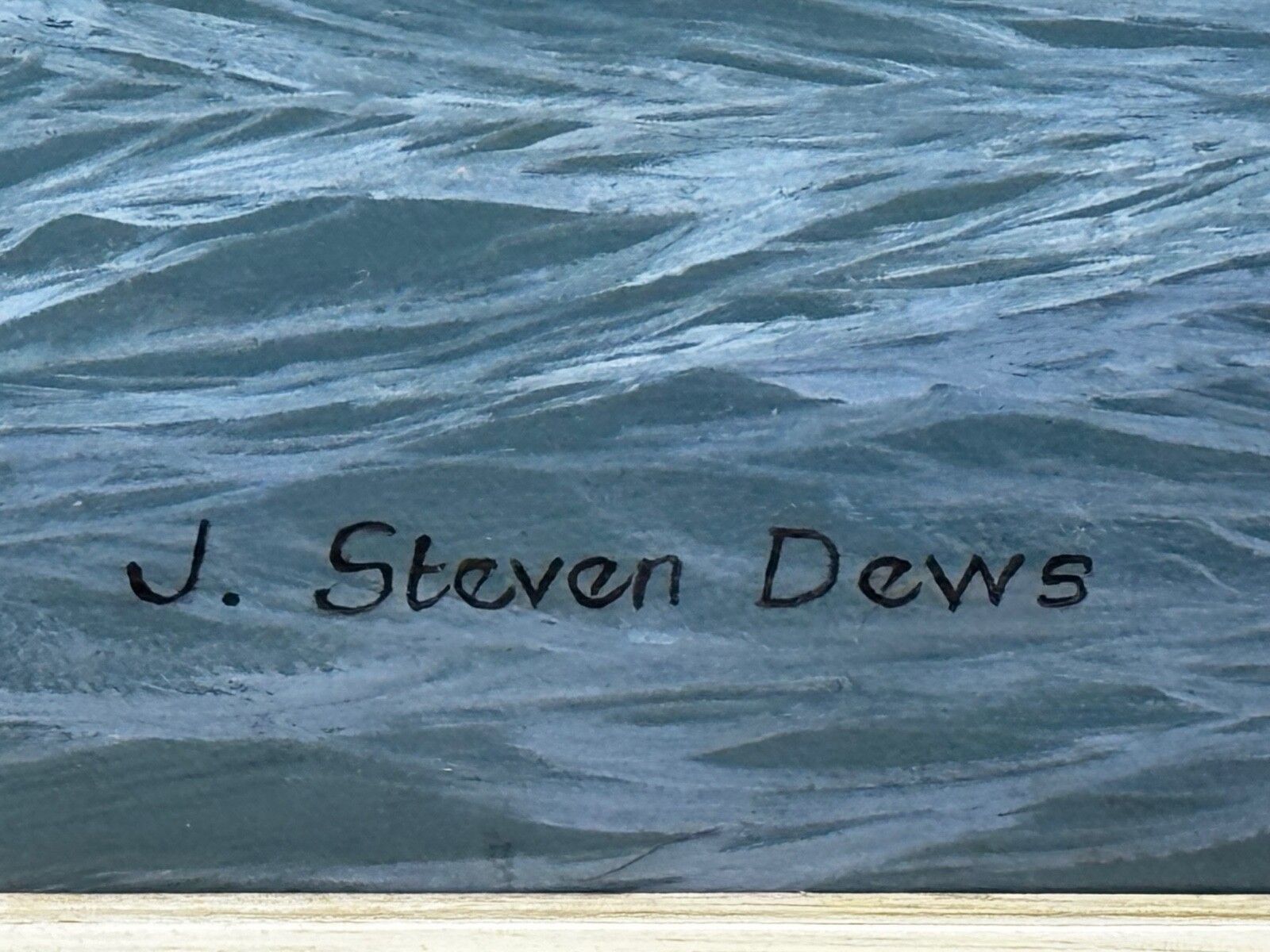 Groot Marien Olieschilderij HMS Warrior First Ironclad Ship, Gesigneerd door John Steven Dews photo 38000.0