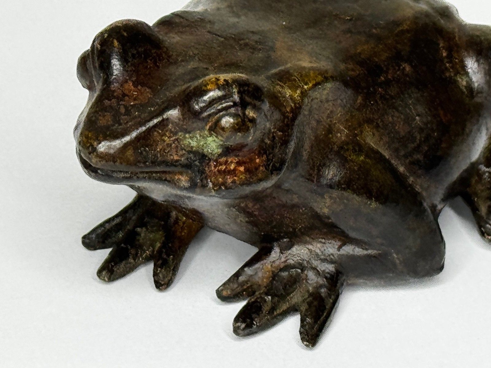 3600.0 19e-eeuwse Franse bronzen kikker, Parijse werkplaats ca. 1850, sculptuur in de stijl van Moigniez photo