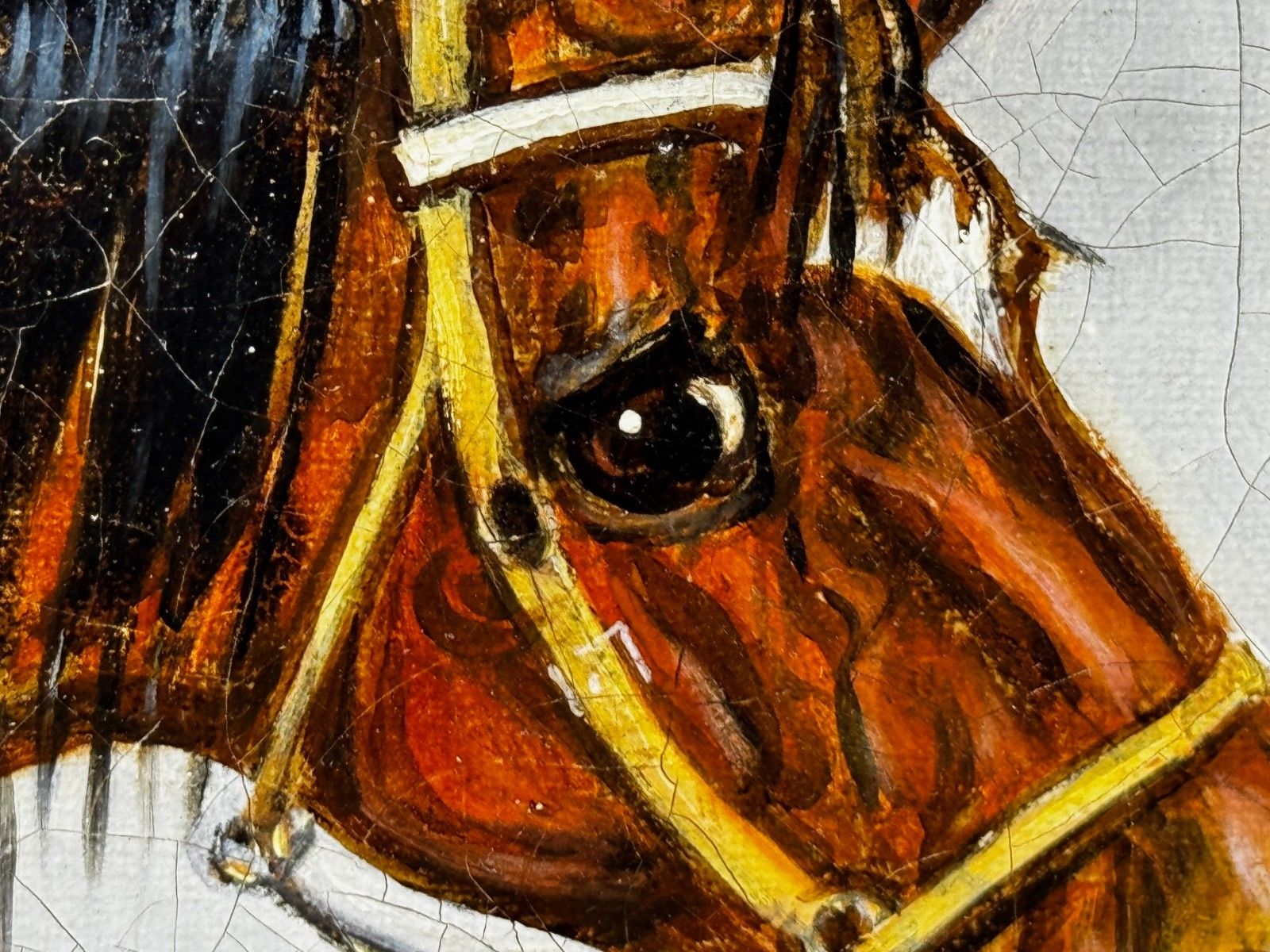 19e Eeuws Olieverfschilderij Paard Portret William The Conqueror Door Samuel Spode Ca. 1840 photo buy