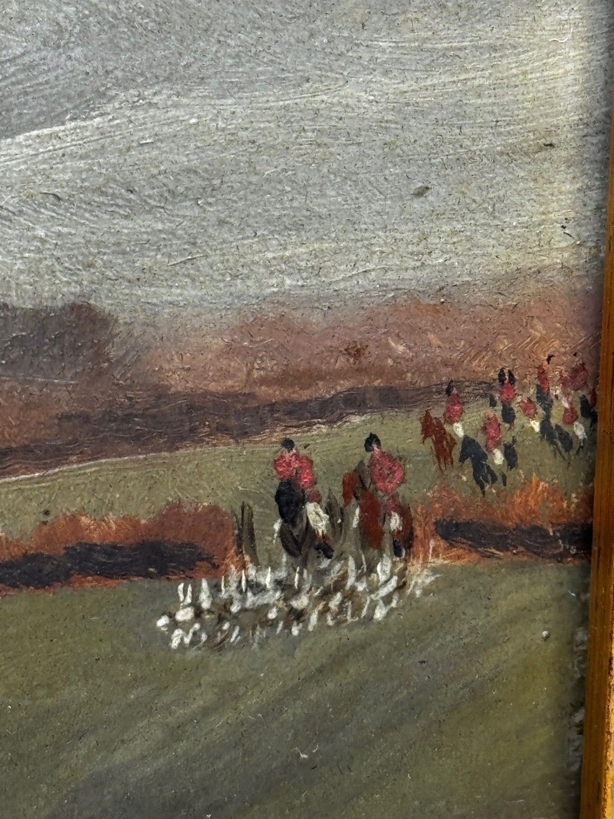 photo furniture Victoriaans schilderij "The Meet" (The Berkeley Hunt) ca. 1880, Charles Faulkner