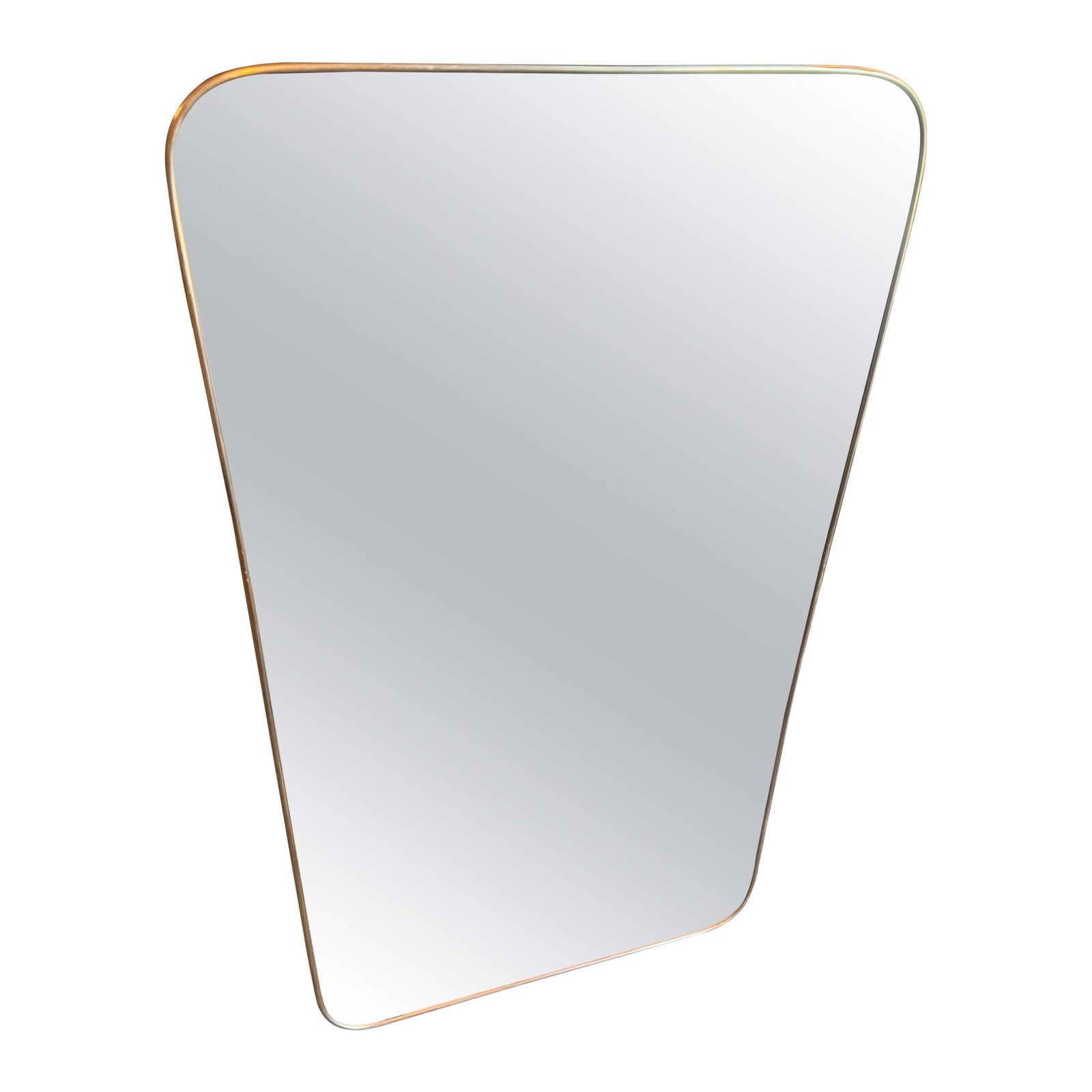 15th May 1957 Gio Ponti Style Mid Century Modern Brass Italian Wall Mirror