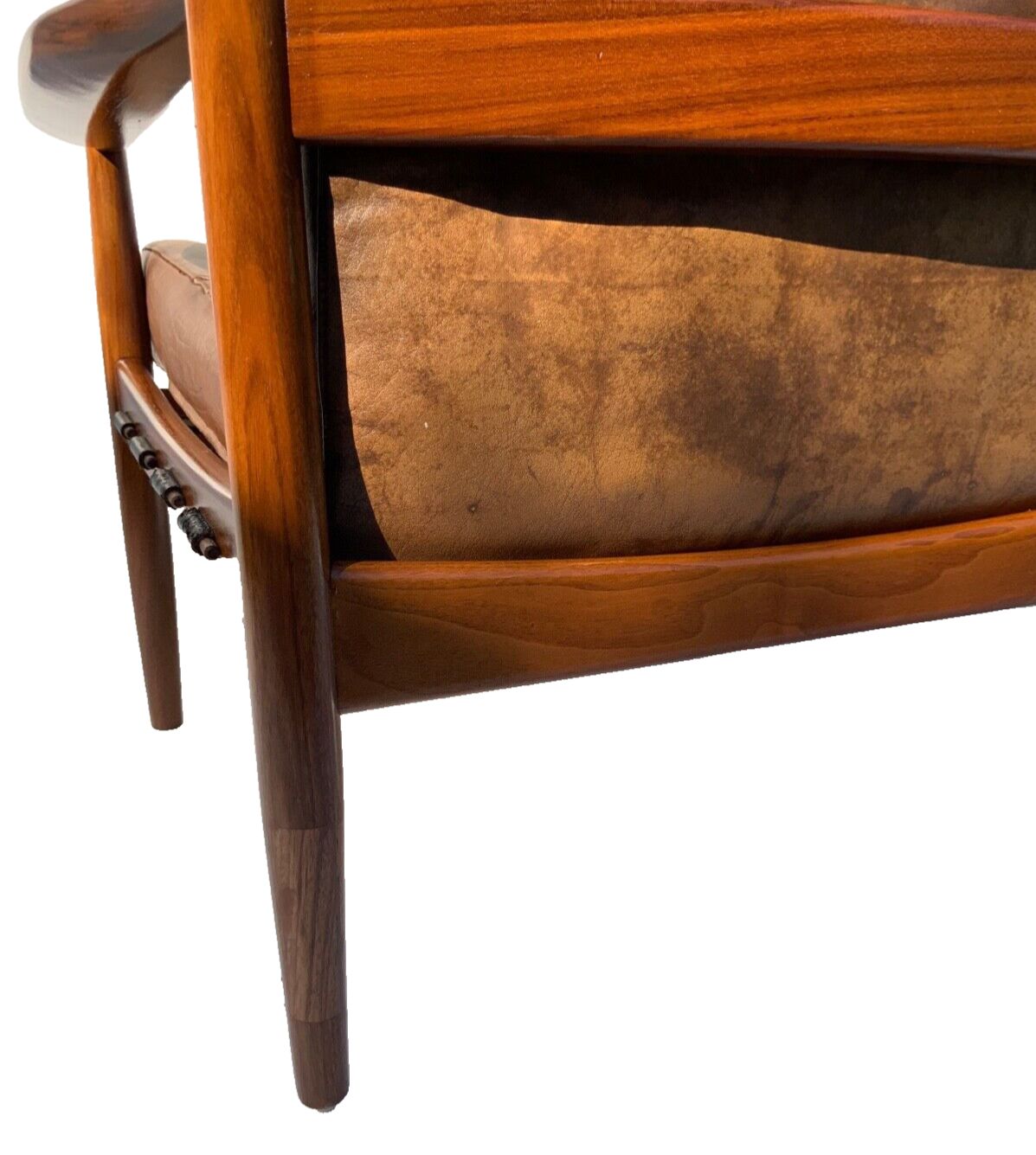 1956.0 Vintage Leather Armchair “Läckö High” Ingemar Thillmark , Ope Möbler, 1965s photo