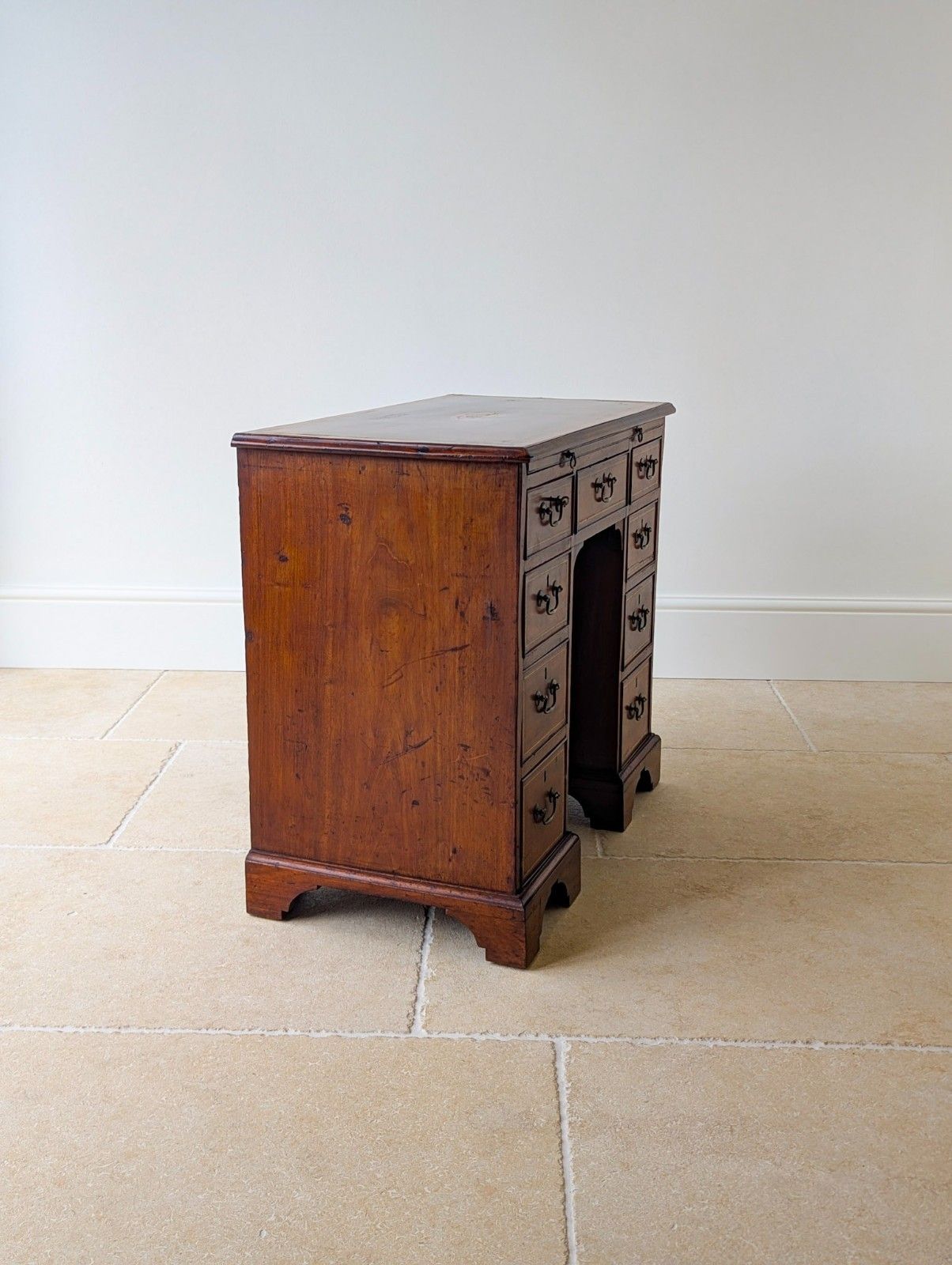 photo buy Antique Georgian Sheraton Mahogany Kneehole Desk C.1790