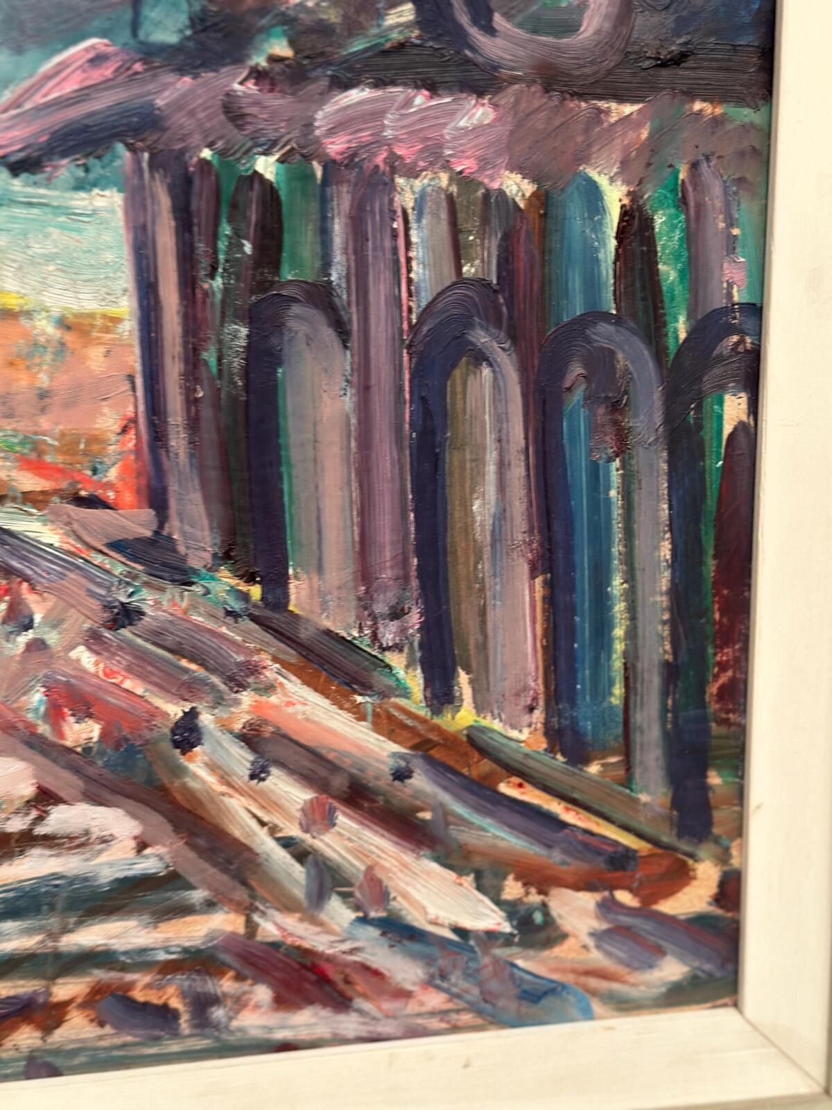 photo for sale “The Harbor Arches” Oil On Canvas Painting.