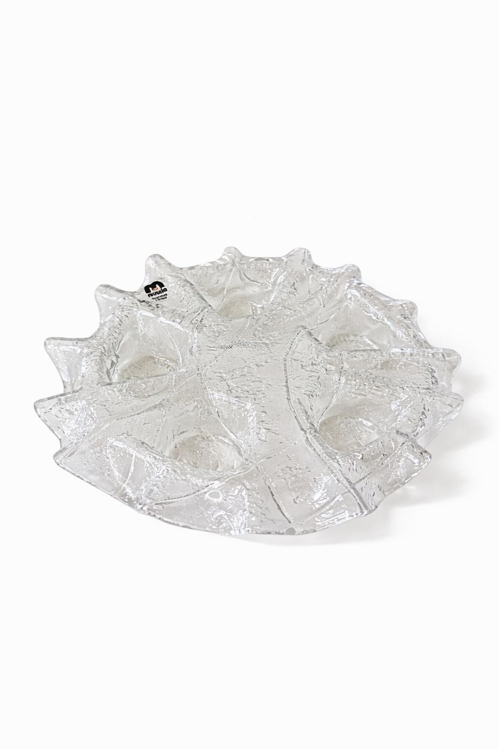 Vintage Glass Candleholder By Muurla, Finland, 1980s