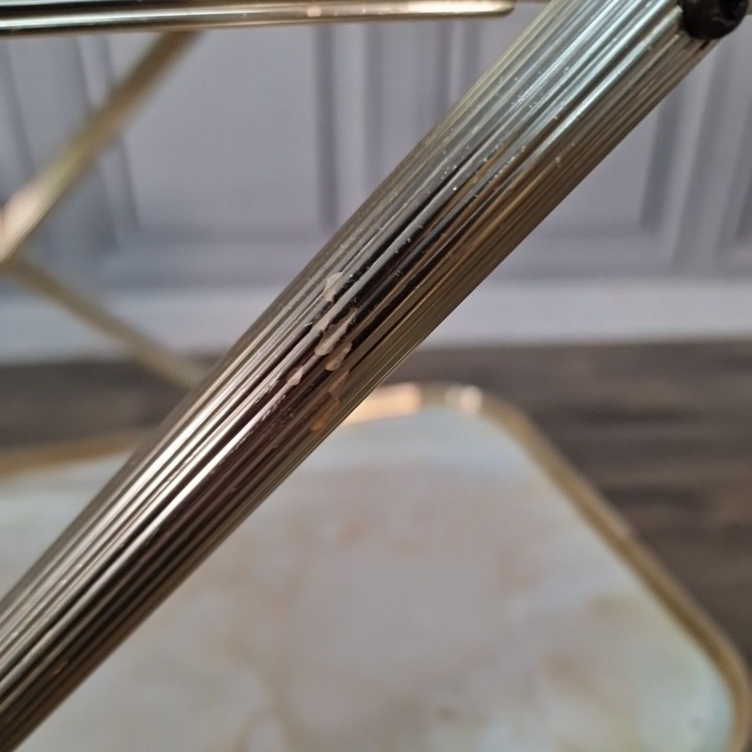 photo for sale Vintage Drinks Tea Trolley Faux Marble Gold Metal Bar Cart Retro Mid Century