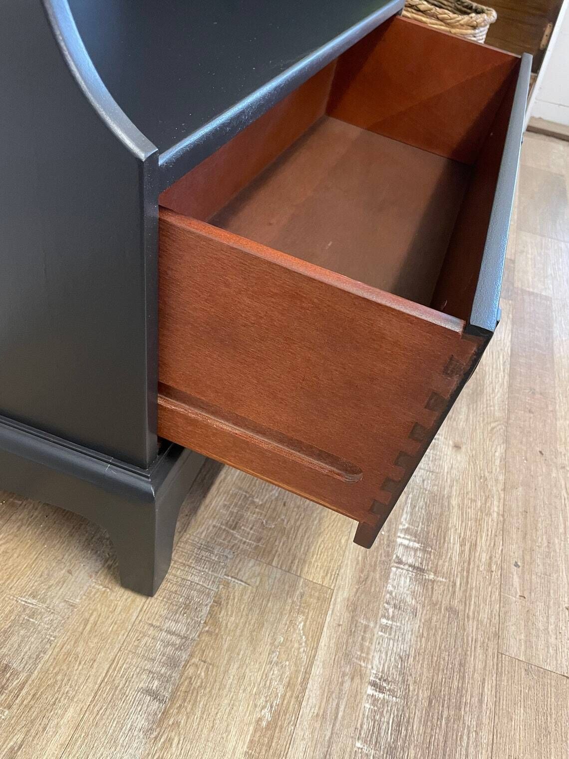 photo for sale Stag Minstrel Bookcase Painted Black With Matt Black Handles