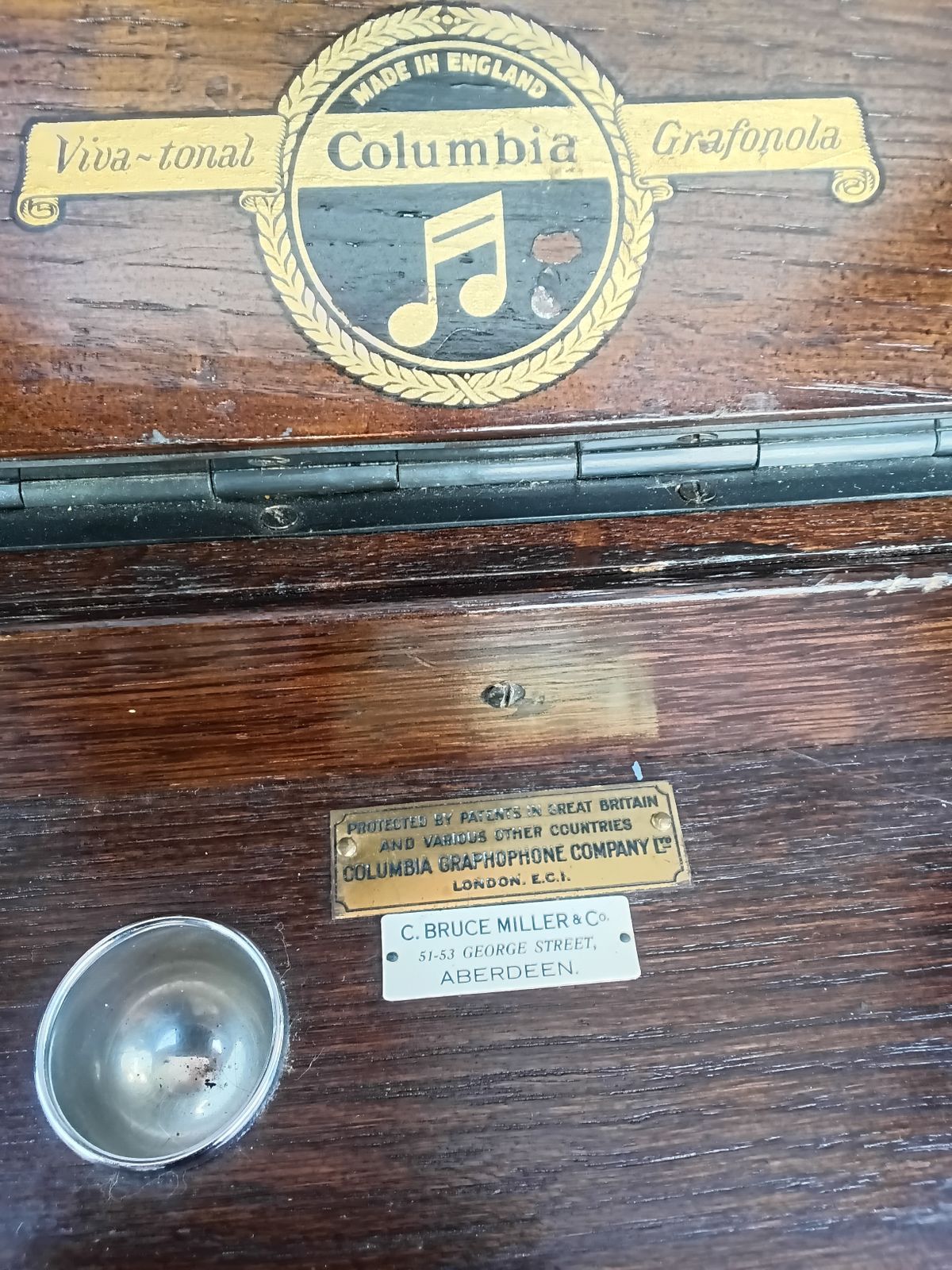Antique Mahogany 1920's / 30's Music / Record Cabinet On Stand. With Colombia Grifonola. photo vintage