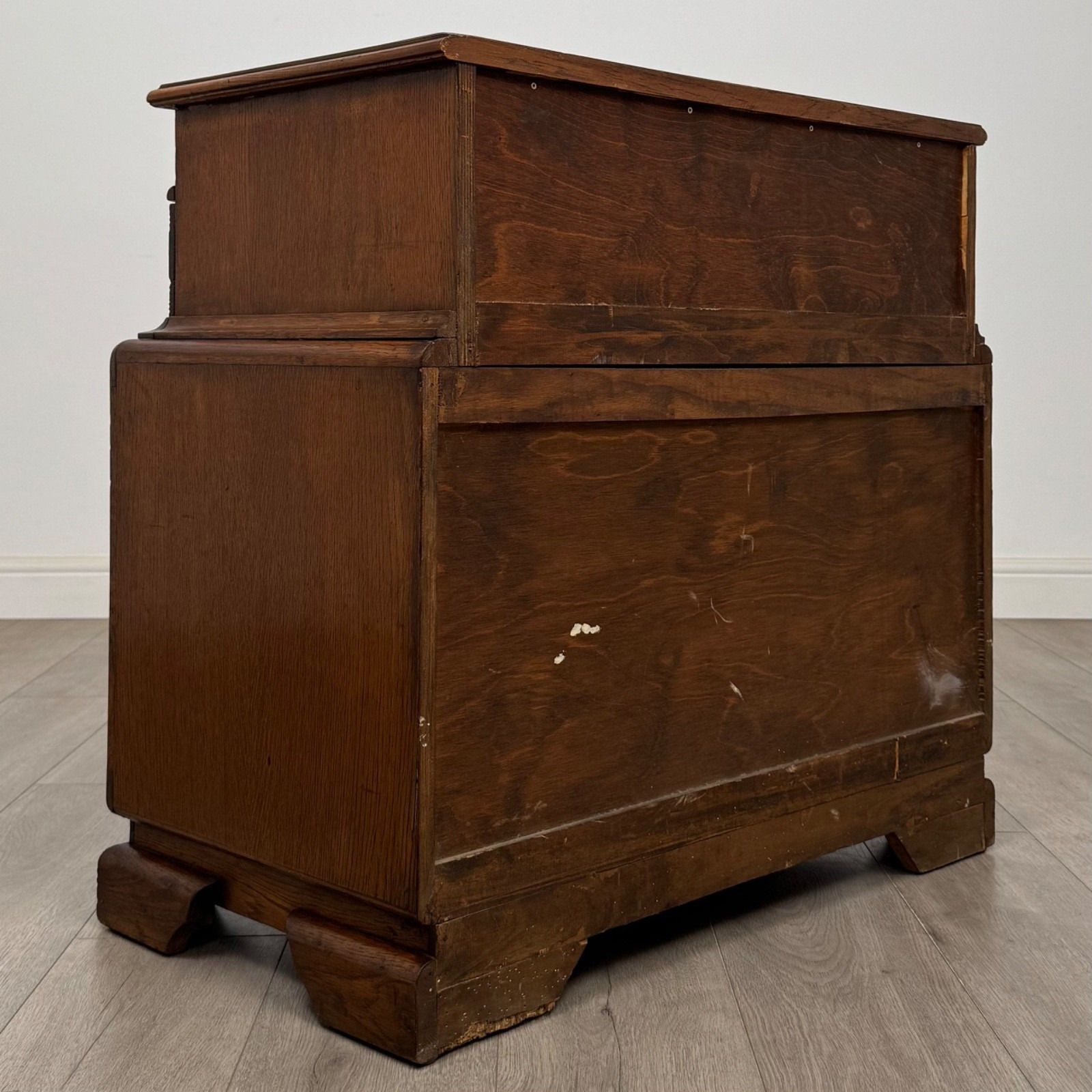 Antique 20th Century Carved Oak Chest Of Drawers ( Af 5565 ) photo 495.0