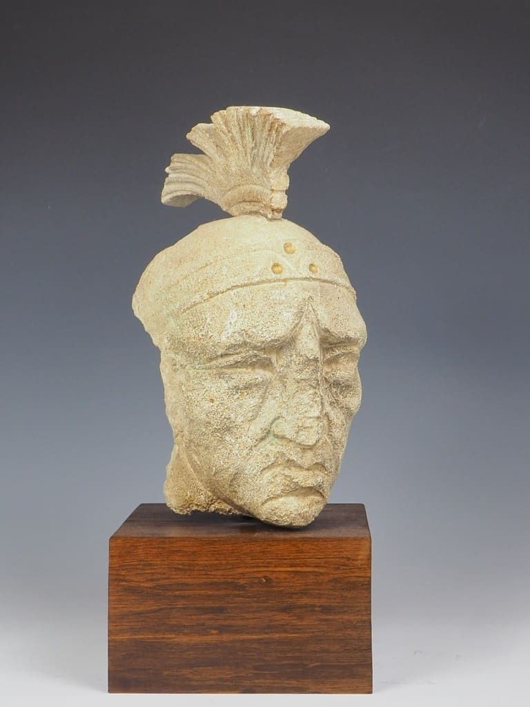 Antique Venetian Stone Head Of A Roman Gladiator photo 1850.0