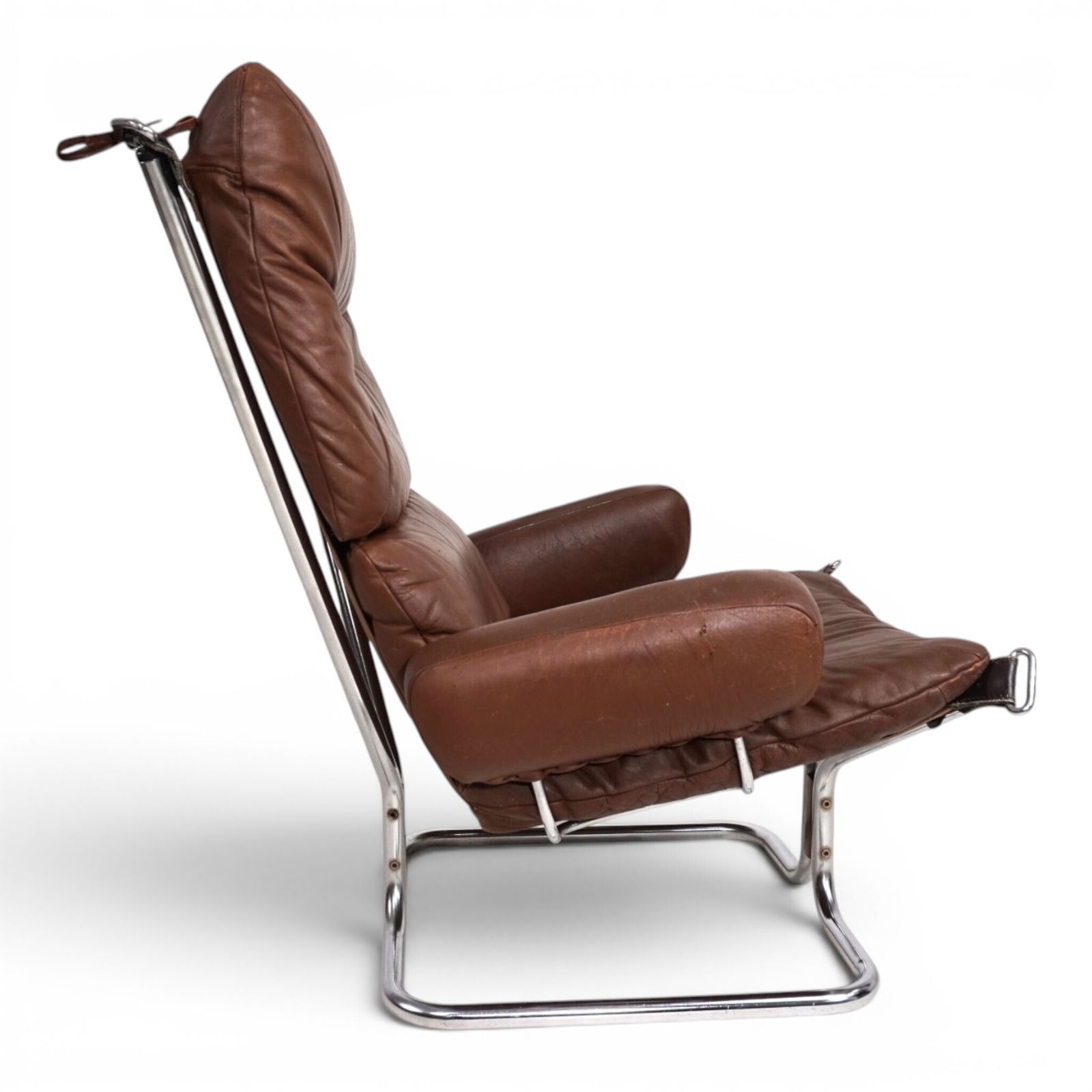 Westnofa Wing Leather Armchair By Harald Relling, 1970 photo for sale