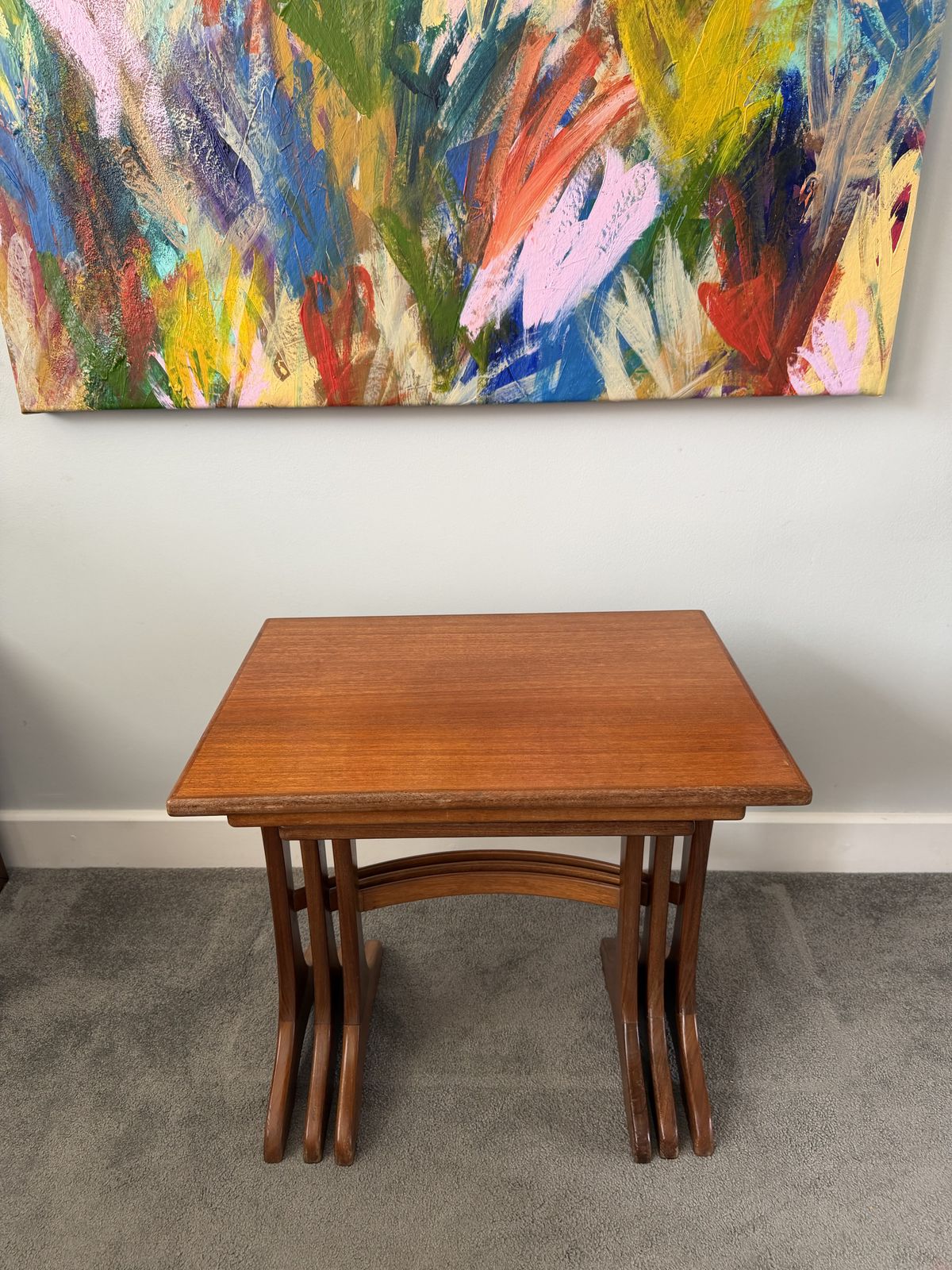 Mid Century Modern G Plan Teak Nest Of 3 Tables photo 250.0