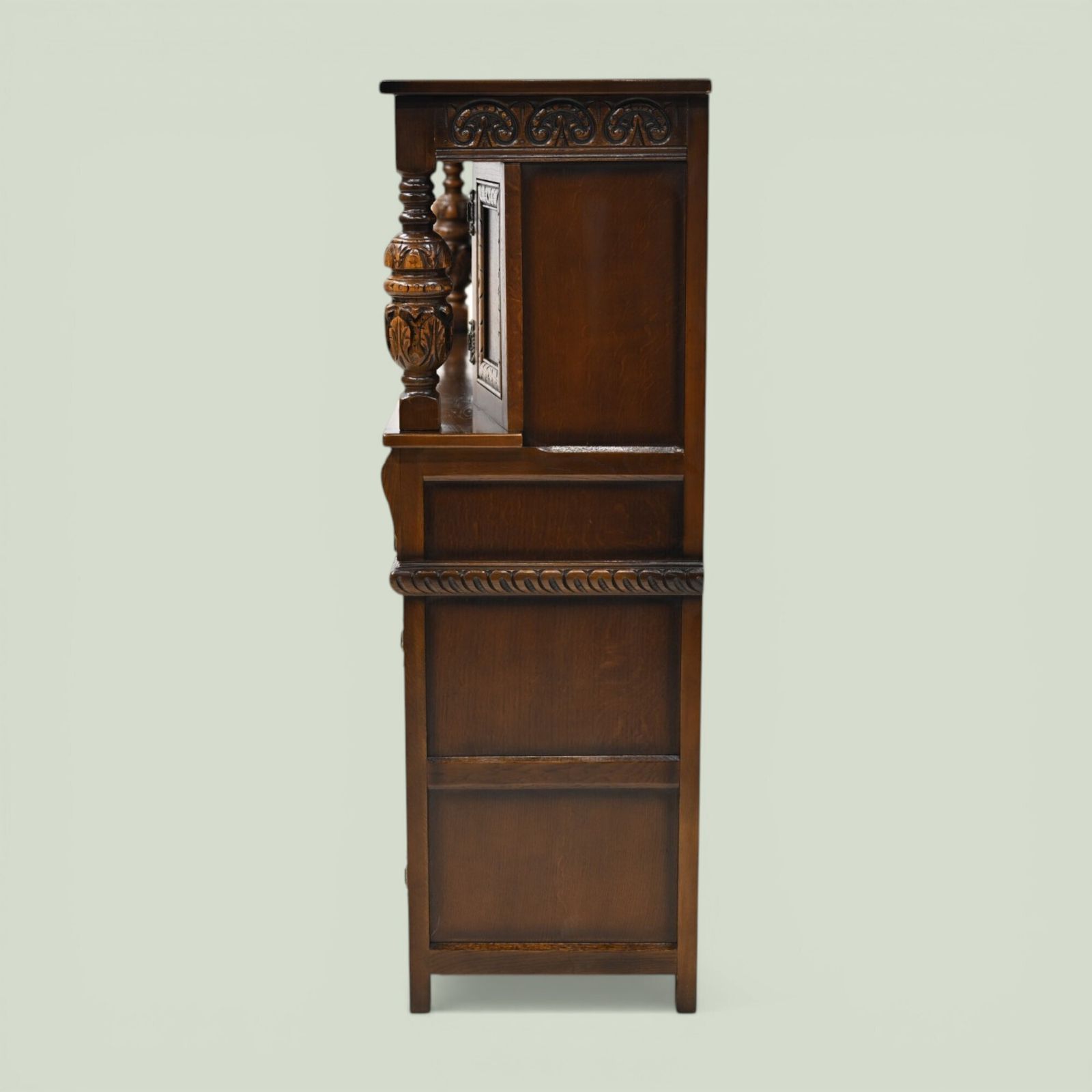 Old Charm Court Cupboard Oak Tudor Style Free Uk Delivery. photo for sale