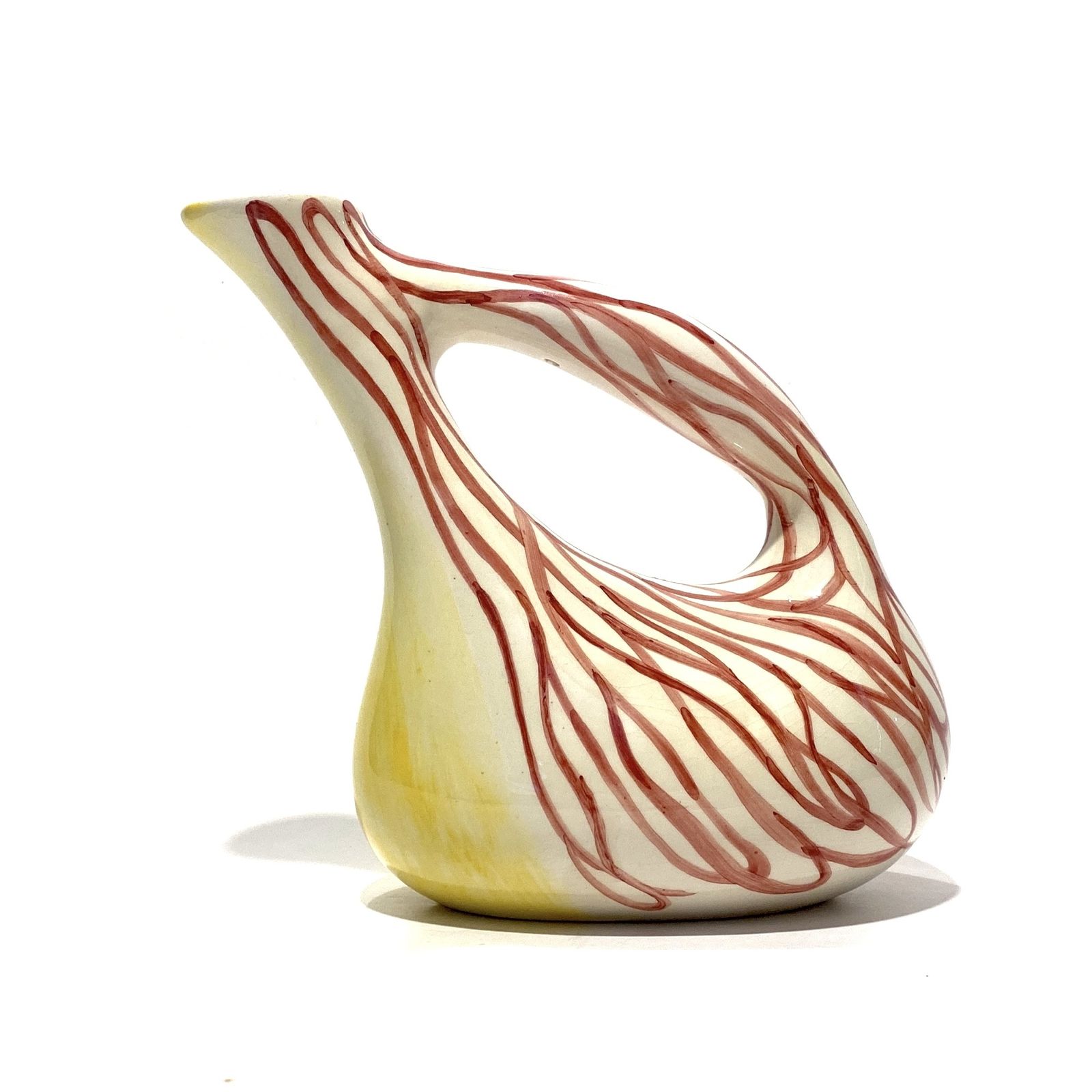 Lux Marmaca Italian Pottery Jug Pitcher, Mid Century Modern Alla Moda Ceramics