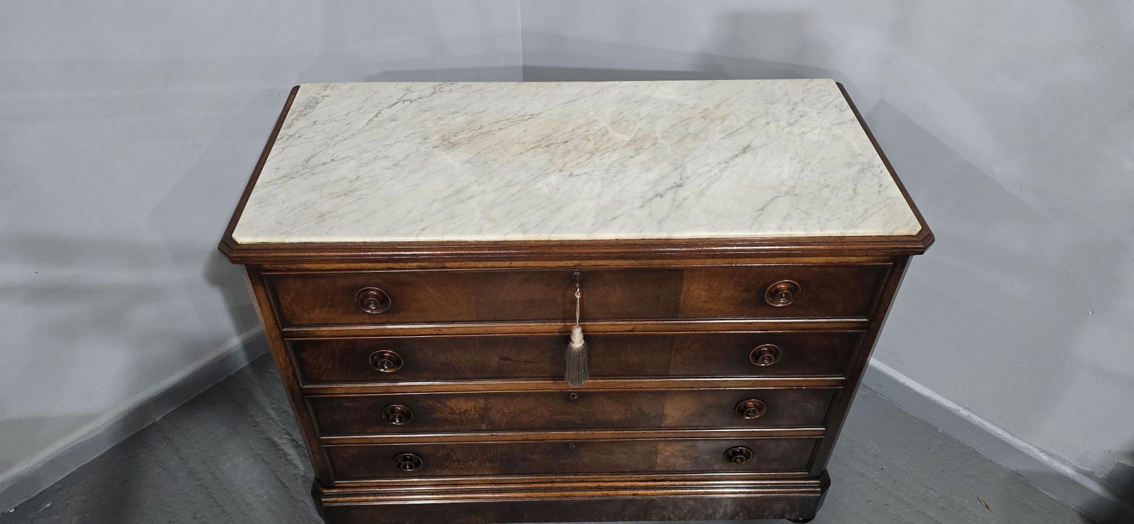 Superb French Walnut Commode Chest Of Drawers photo Furniture