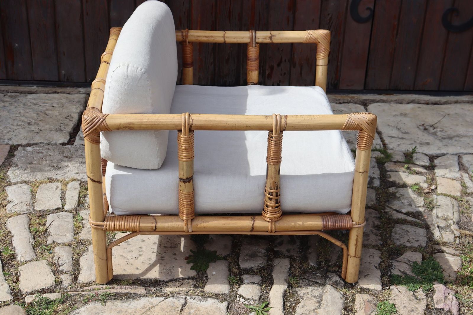 Vintage Rattan Armchair By Dal Vera, Italy, 1970 photo vinterior