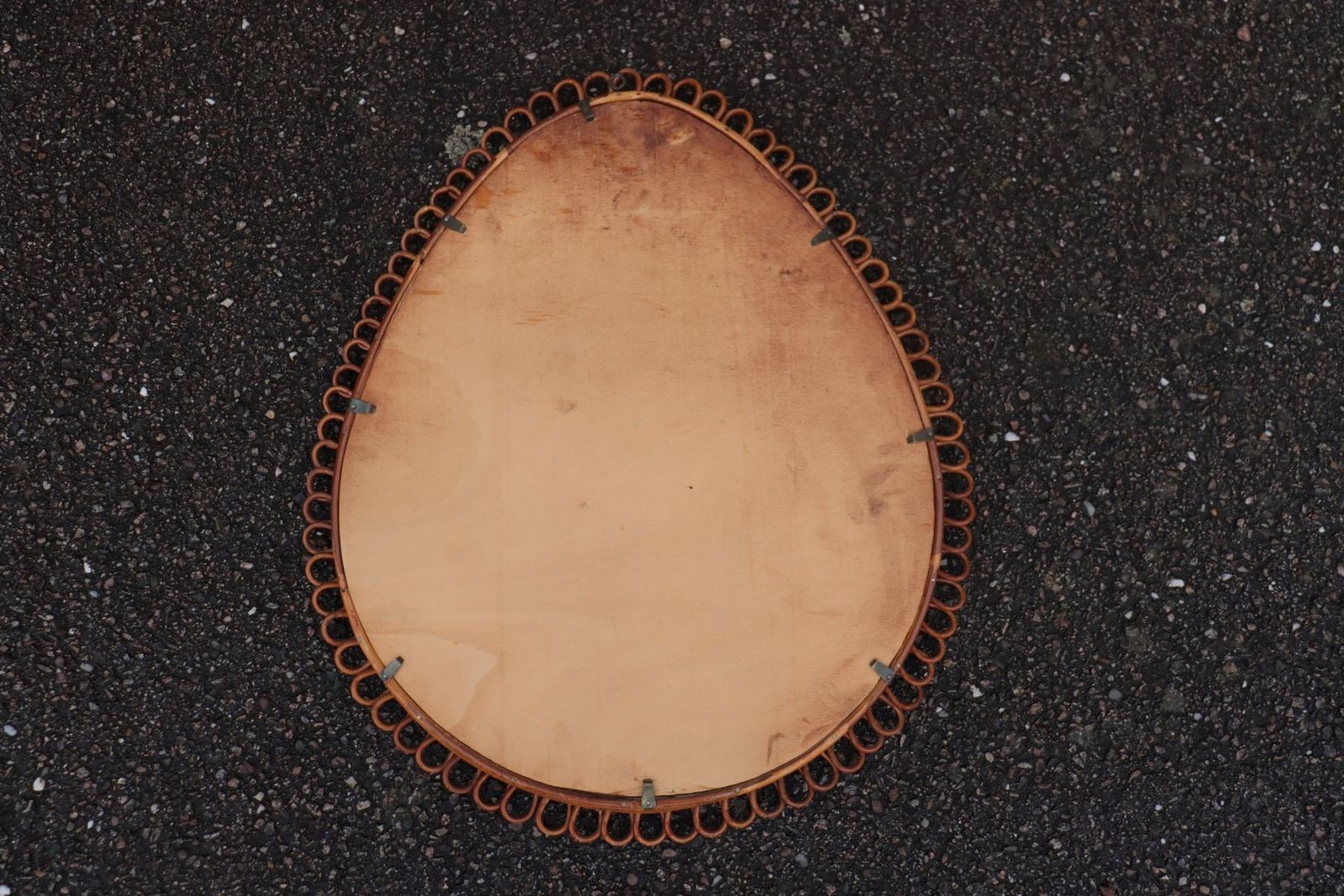 Large Rattan Mirror Attributed To Franco Albini, Italy, 1960s photo buy