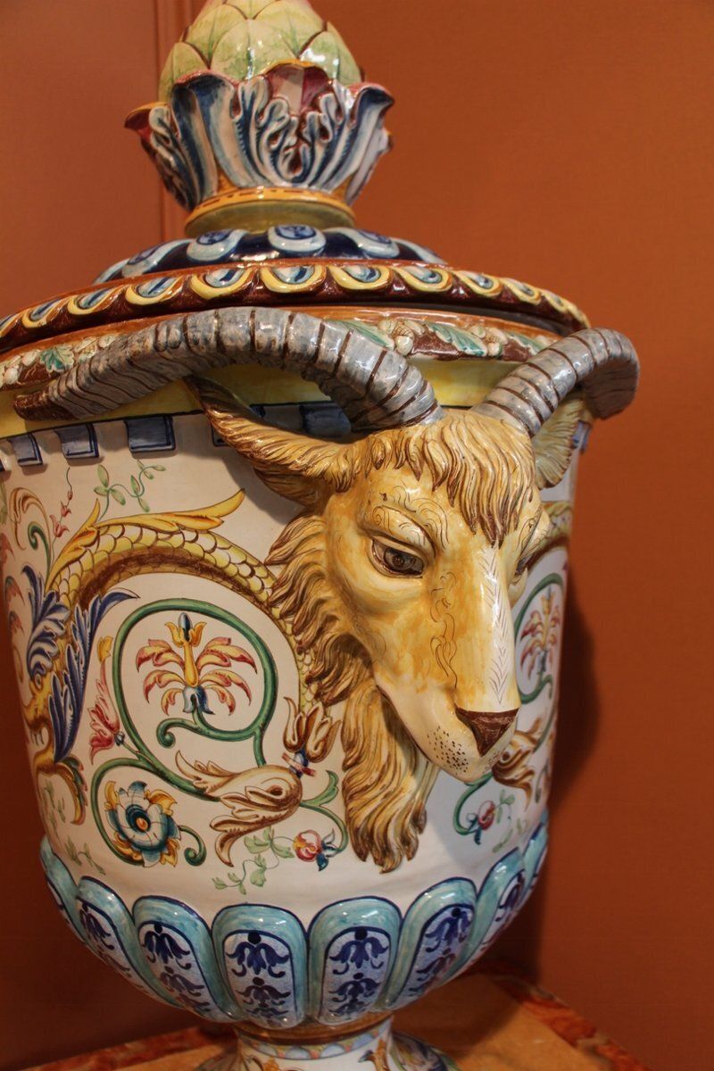 Universal Exhibition Of Paris Vase In Earthenware From Toul Bellevue, 1889 photo vintage