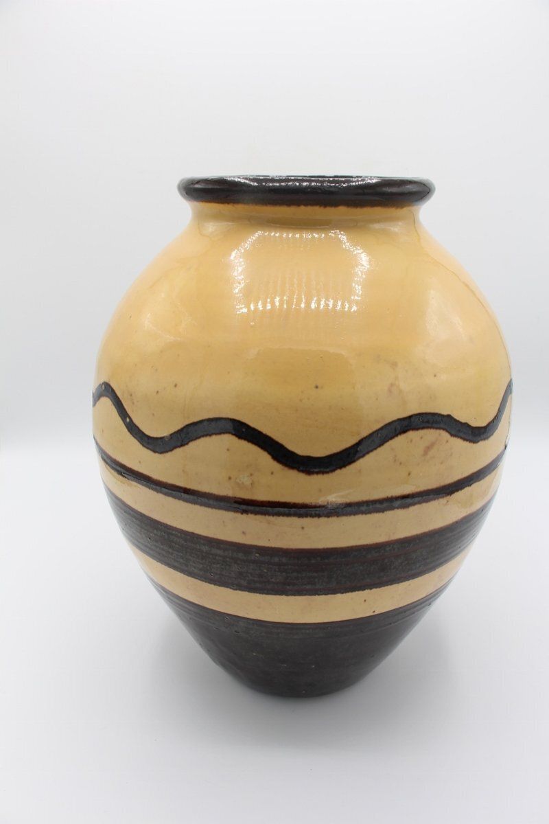 Art Deco Ceramic Vase By Paul Jacquet For Primavera, 1930s photo furniture