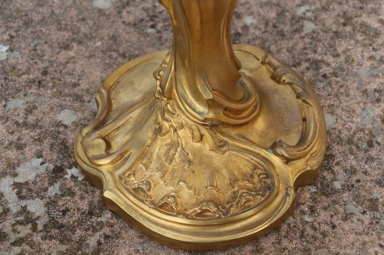 Antique Bronze Lamp Base By Lelievre And Susse Frères, 1800s photo 1561.0